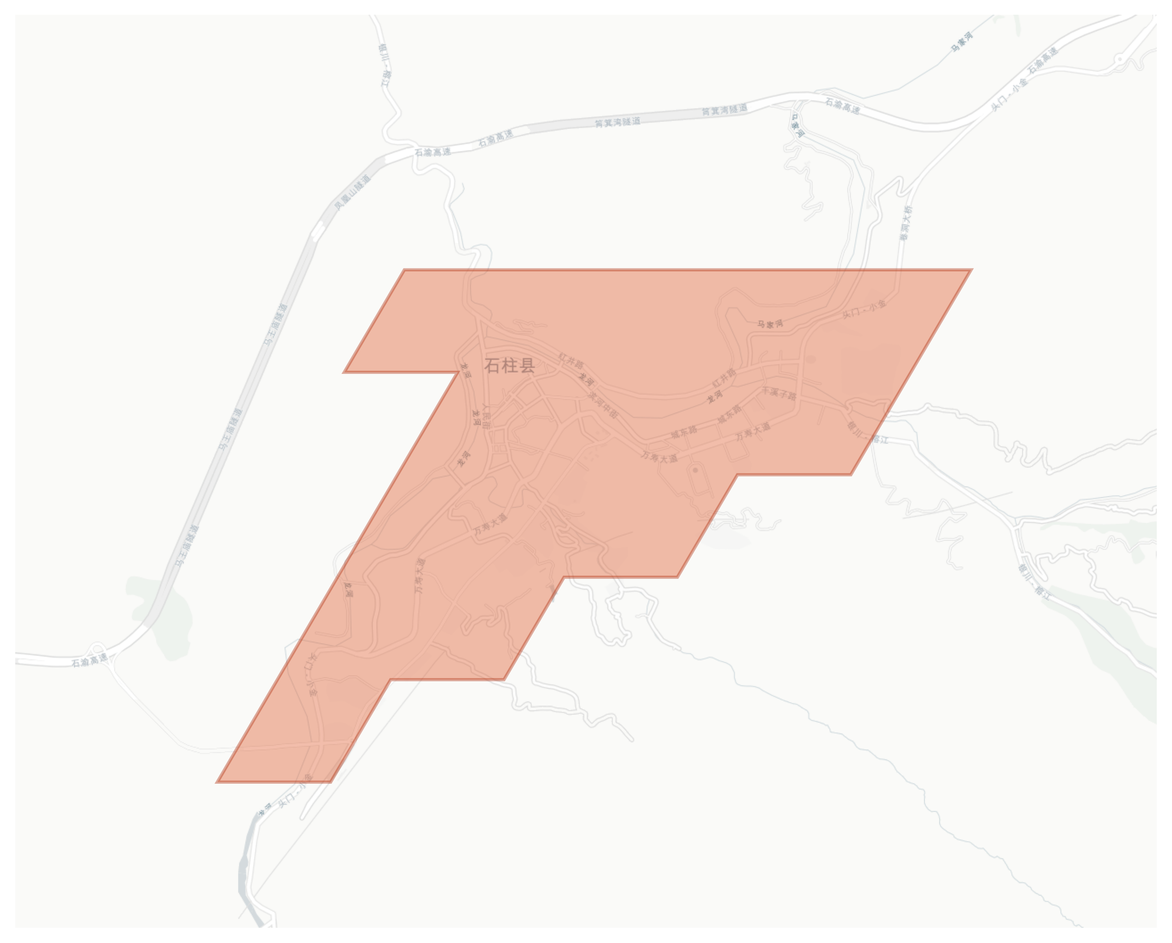 Shizhu geographic map