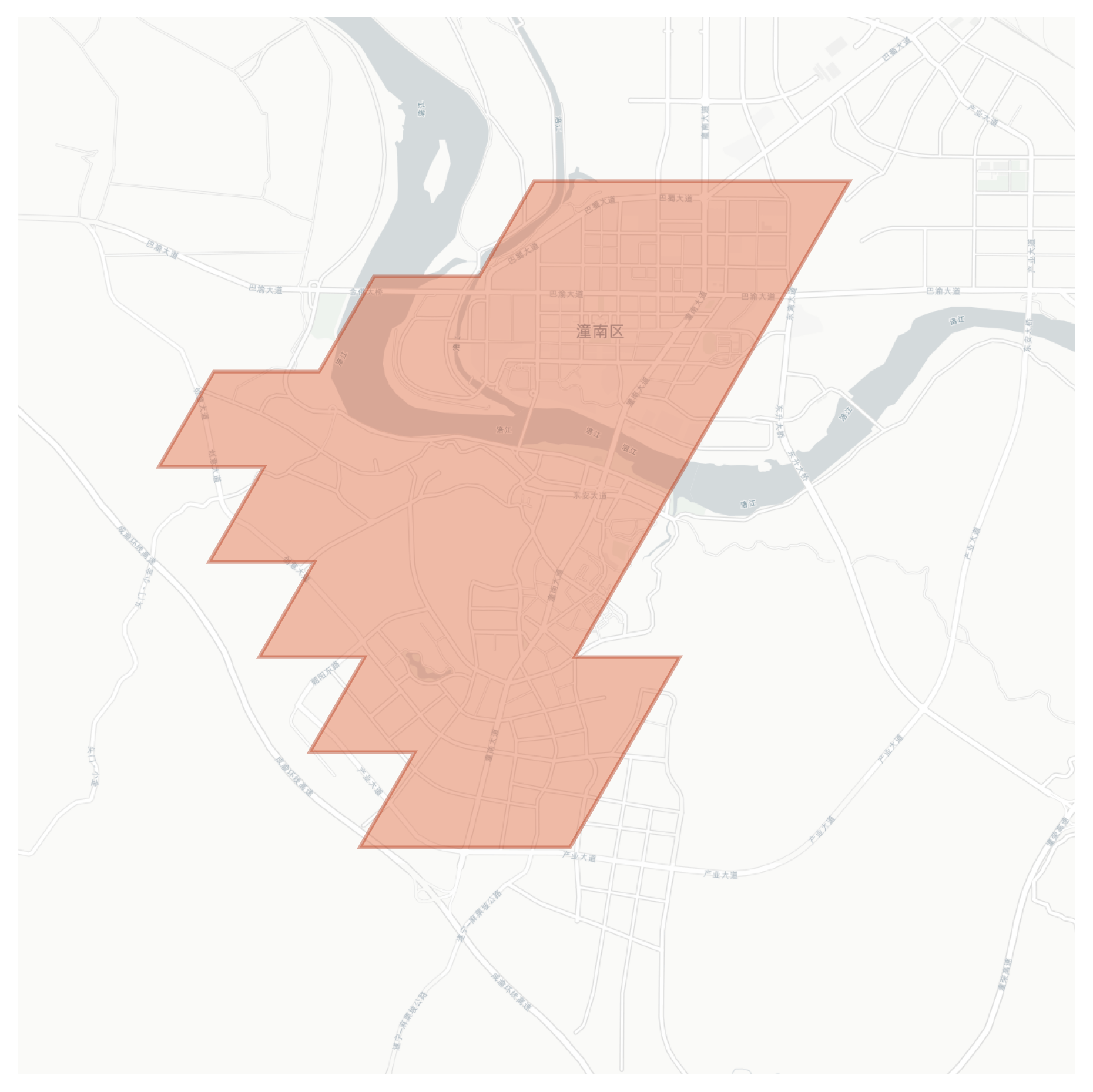 Tongnan geographic map