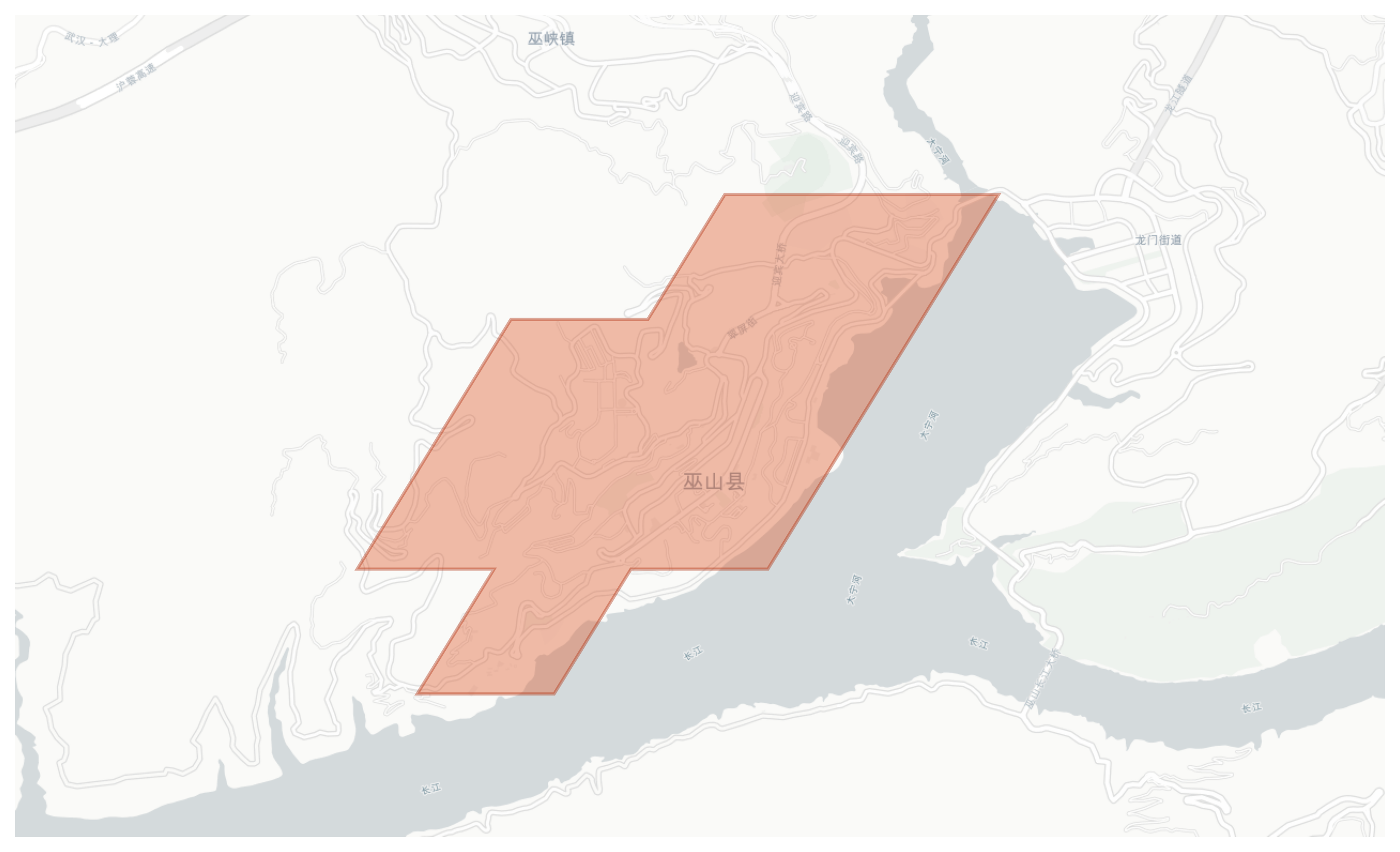 Wushan geographic map