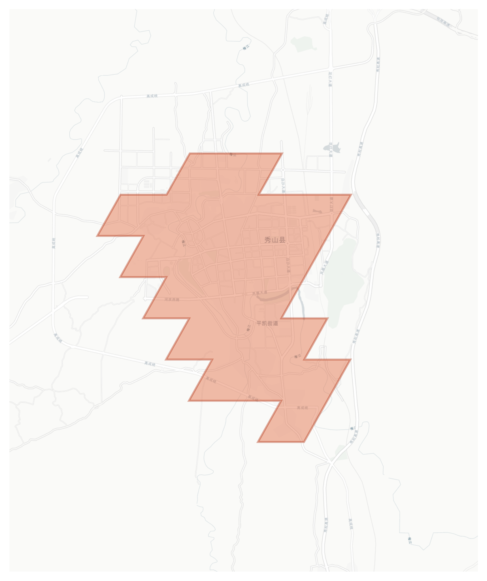 Xiushan geographic map