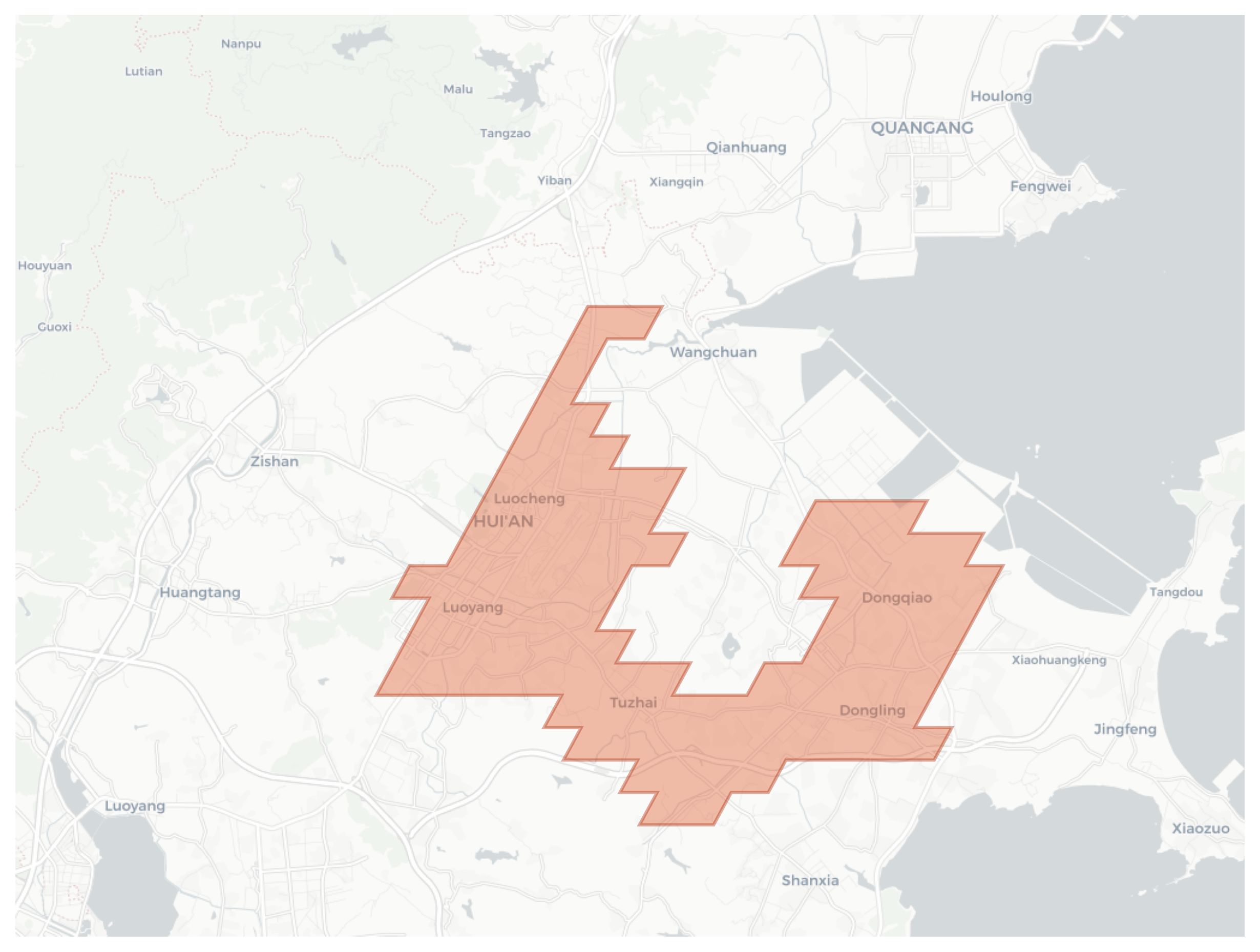 Hui'an geographic map