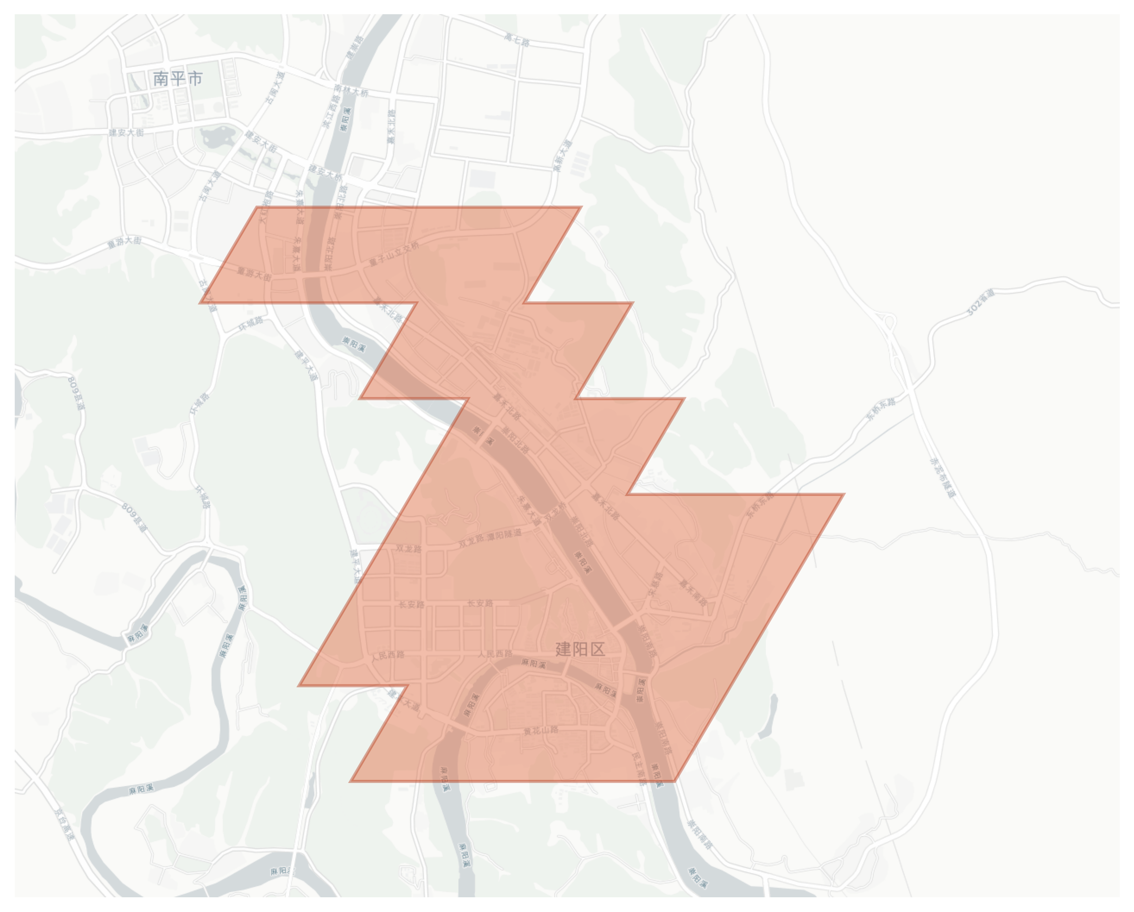 Jianyang geographic map
