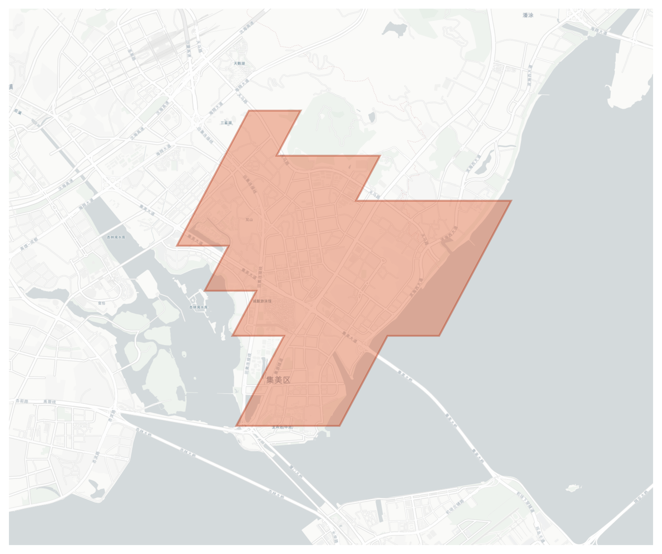Jimei geographic map