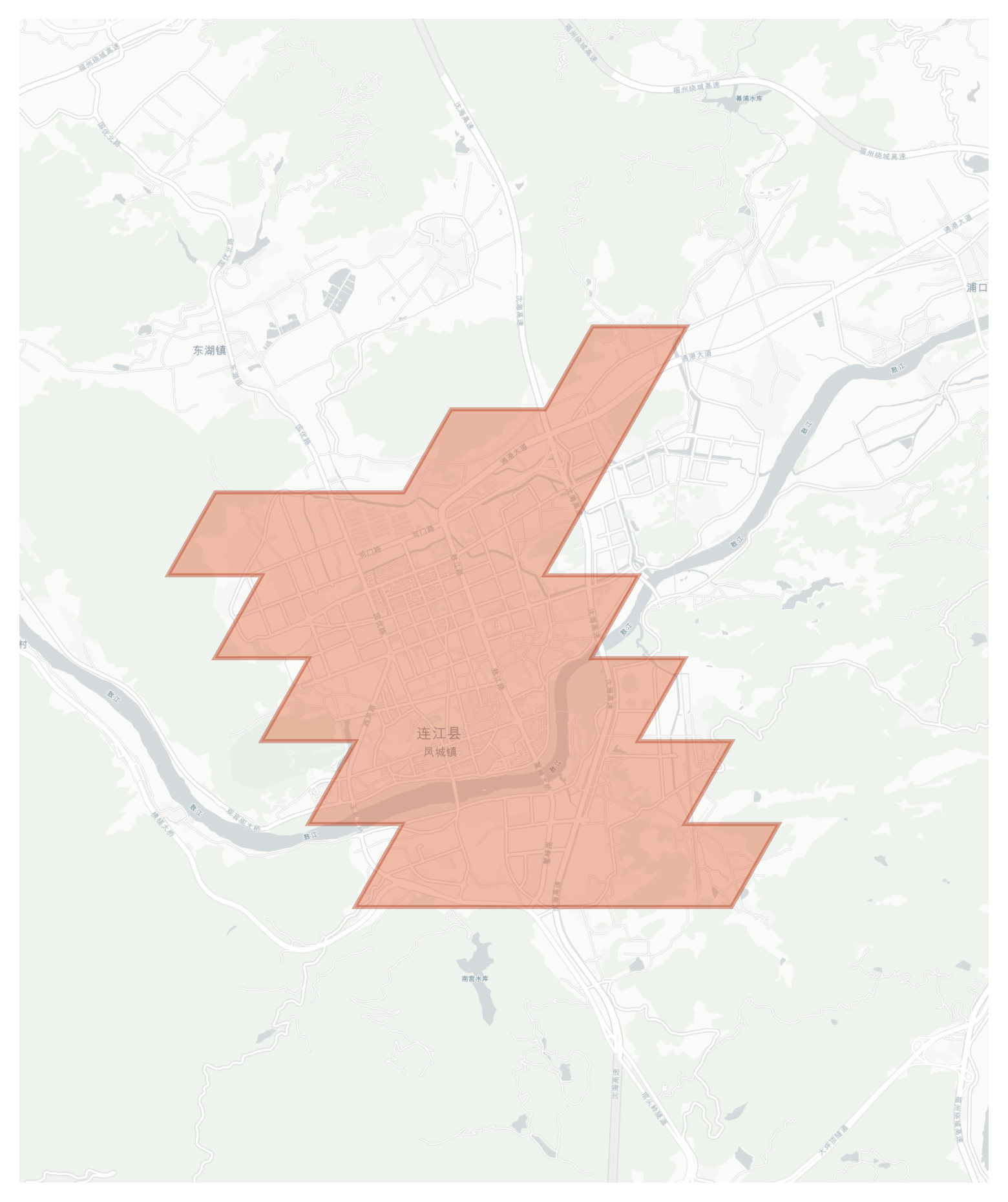 Lianjiang geographic map