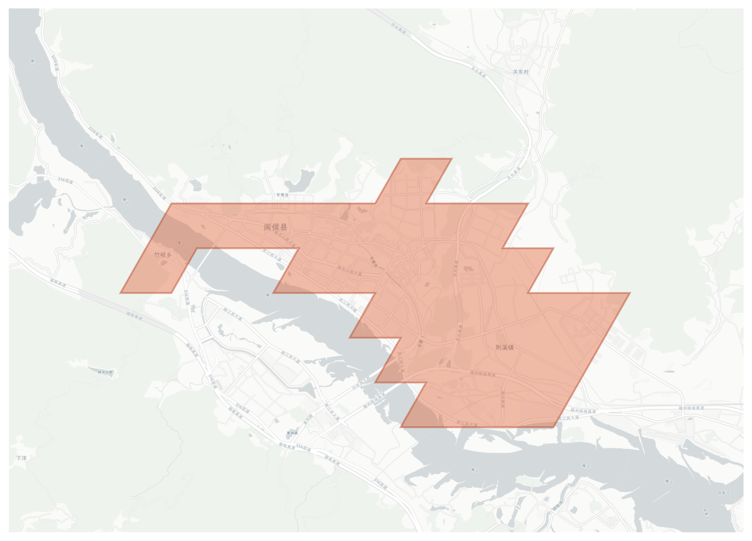 Minhou geographic map