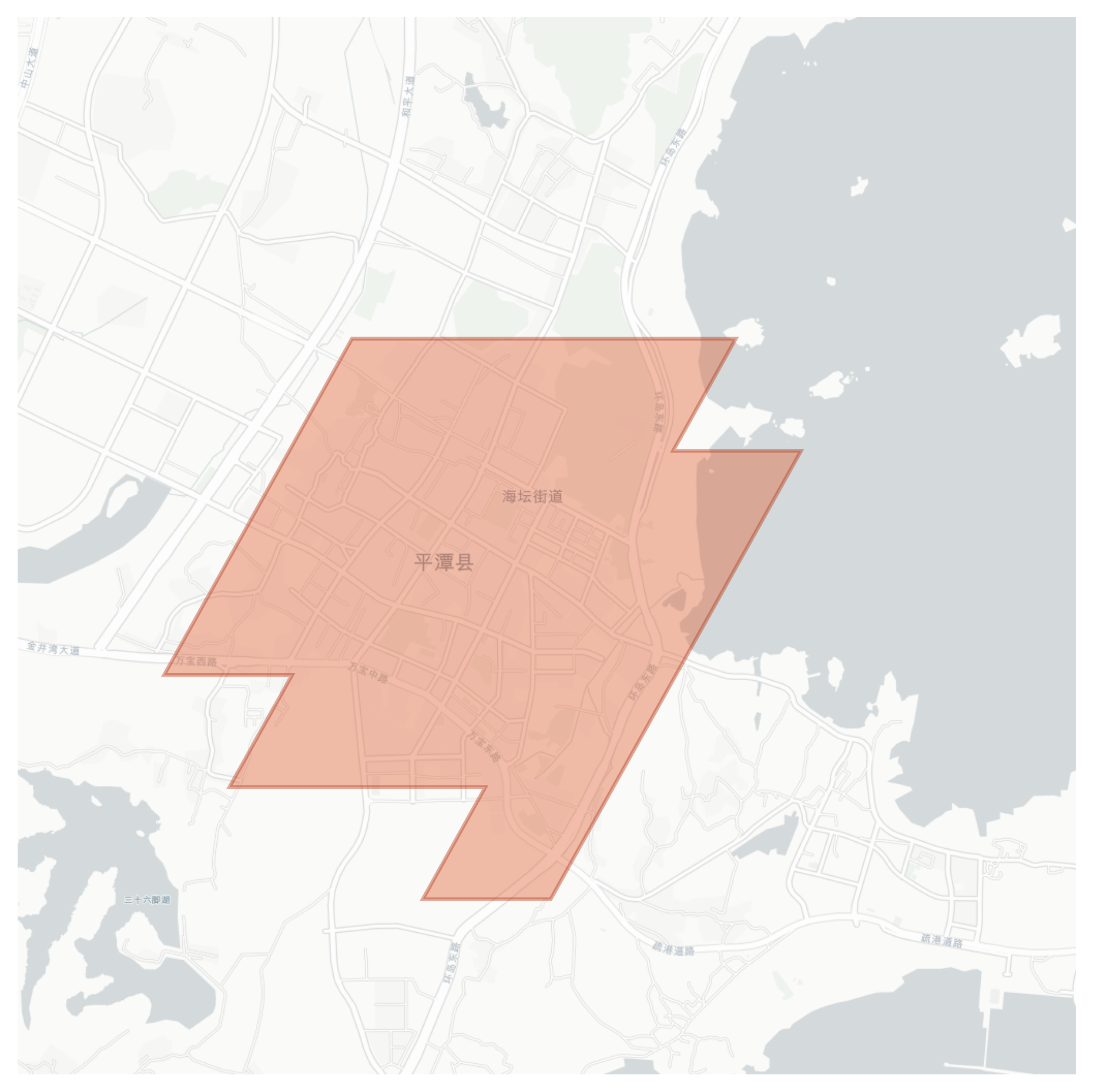 Pingtan geographic map