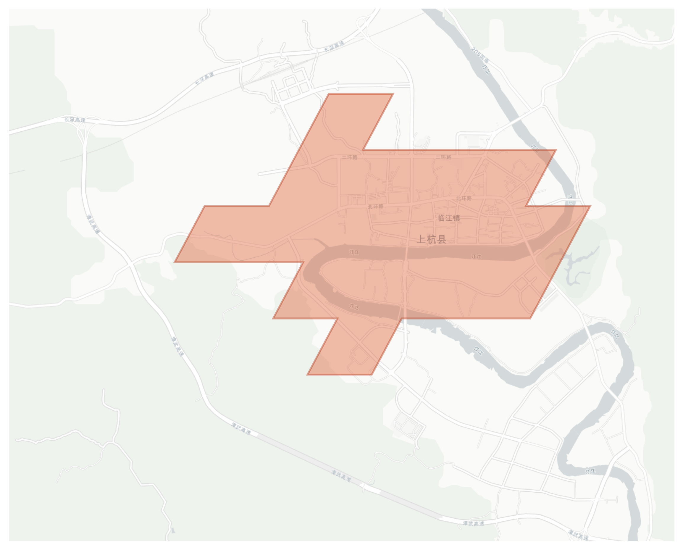 Shanghang geographic map