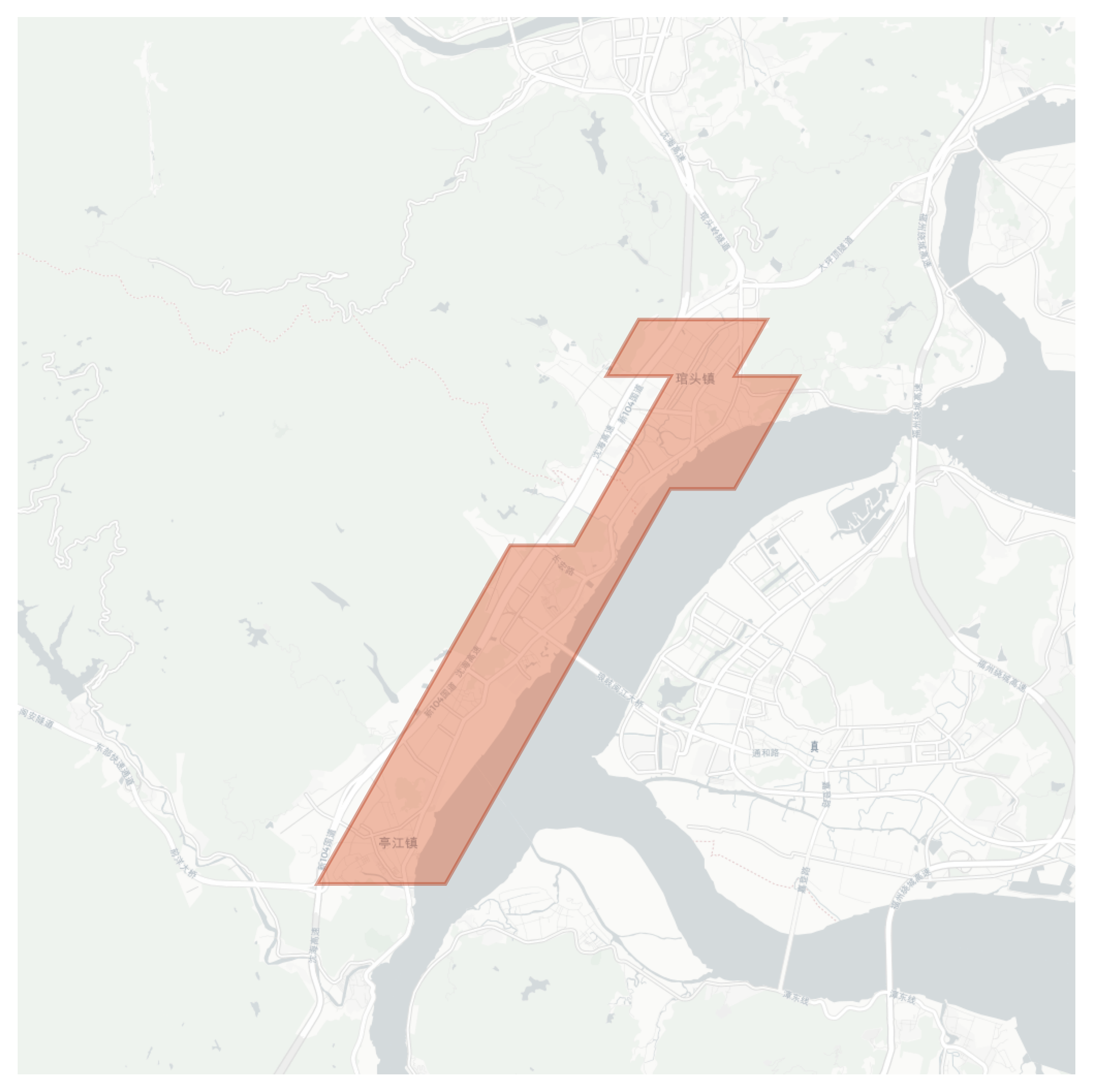 Tingjiang geographic map