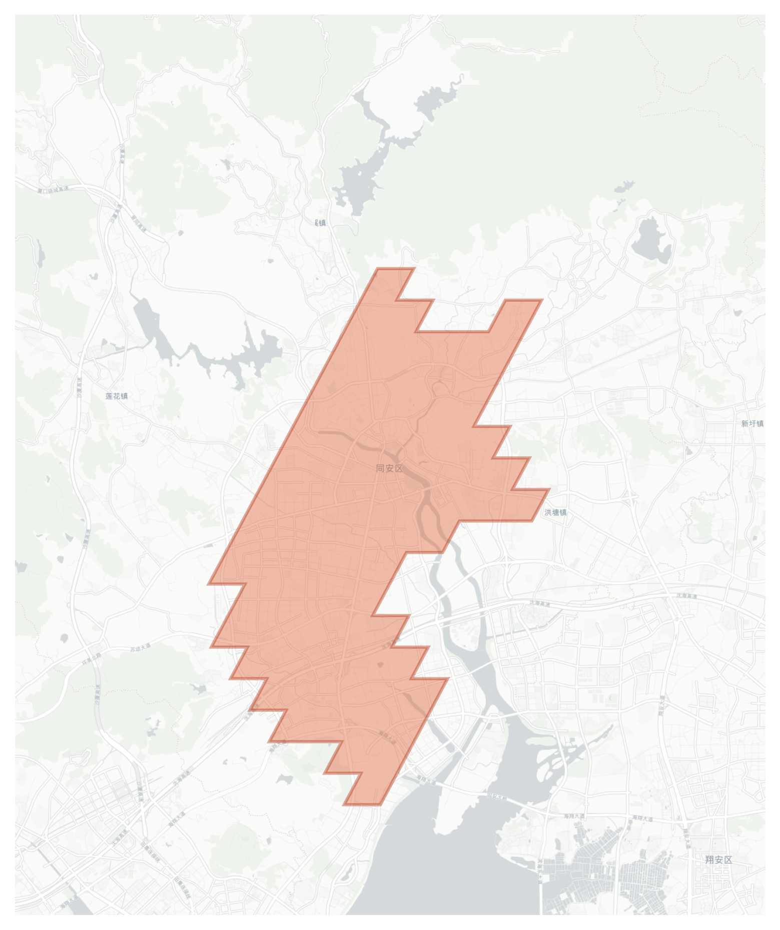 Tong'an geographic map