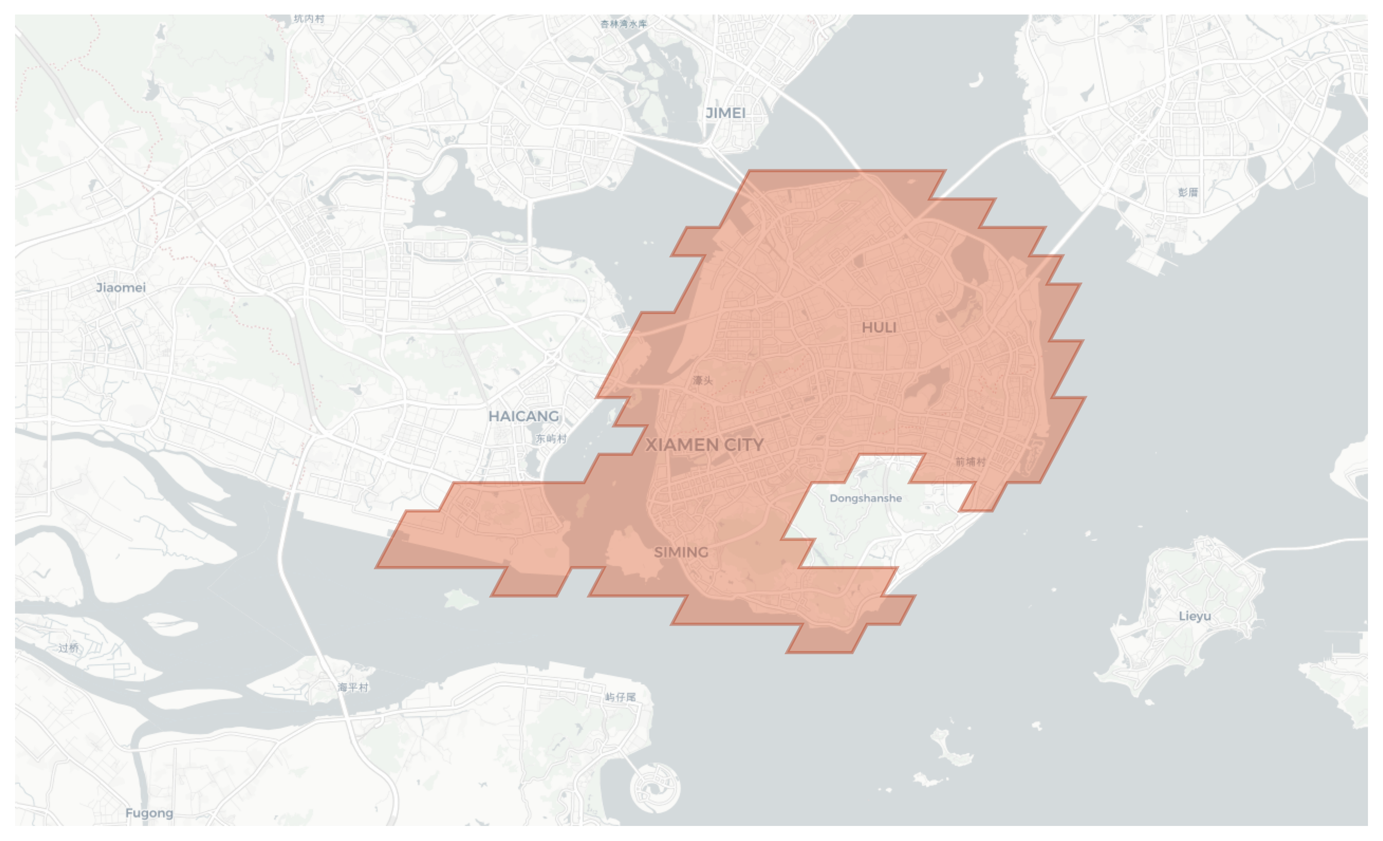 Xiamen City geographic map