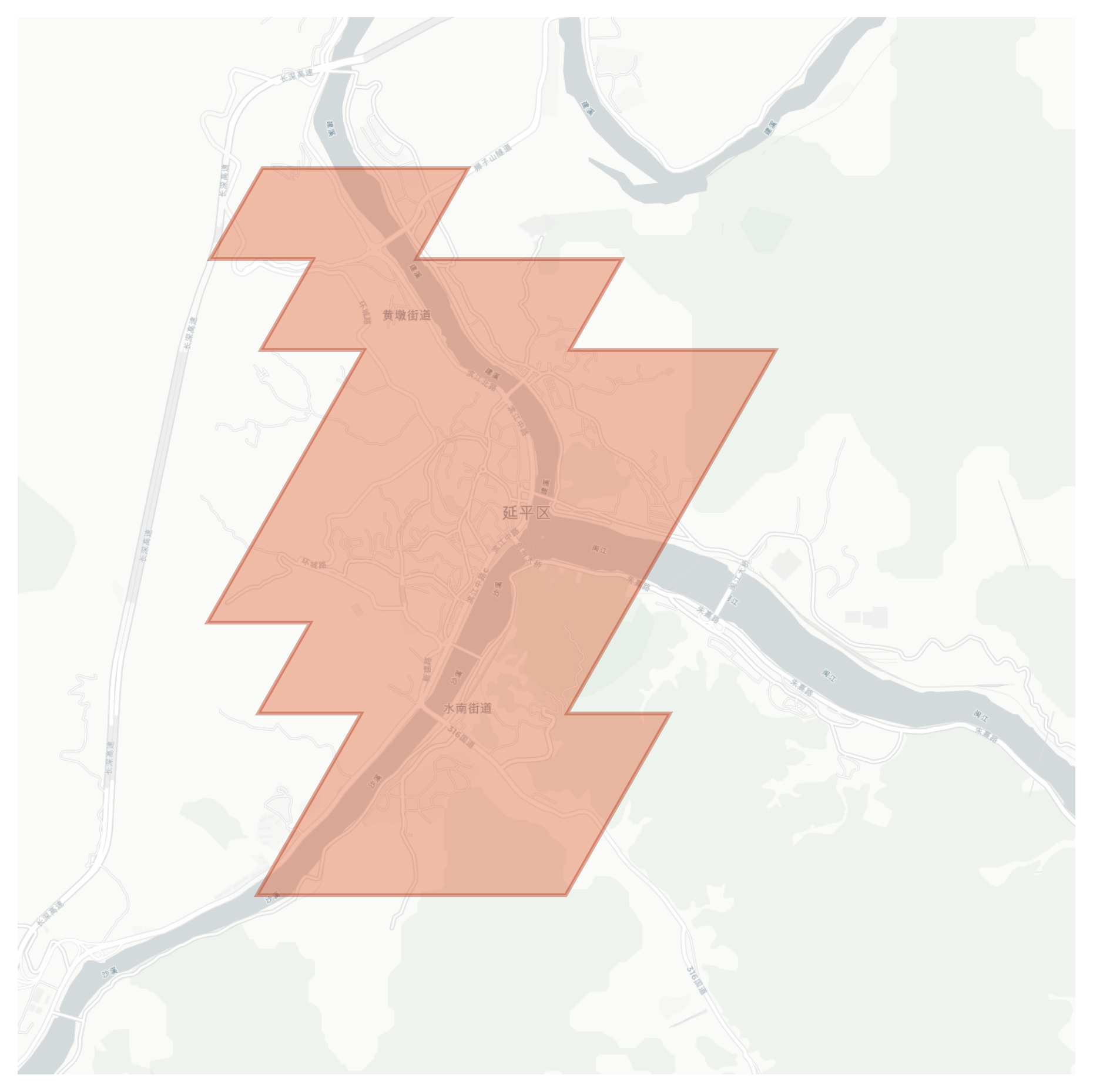 Yanping geographic map