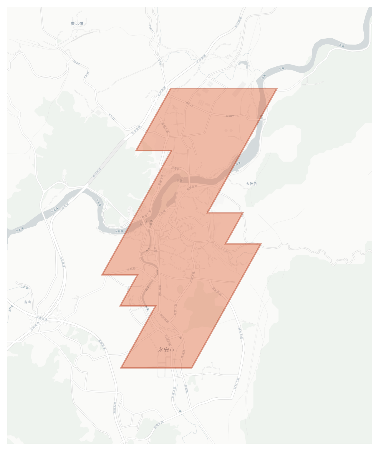 Yong'an geographic map