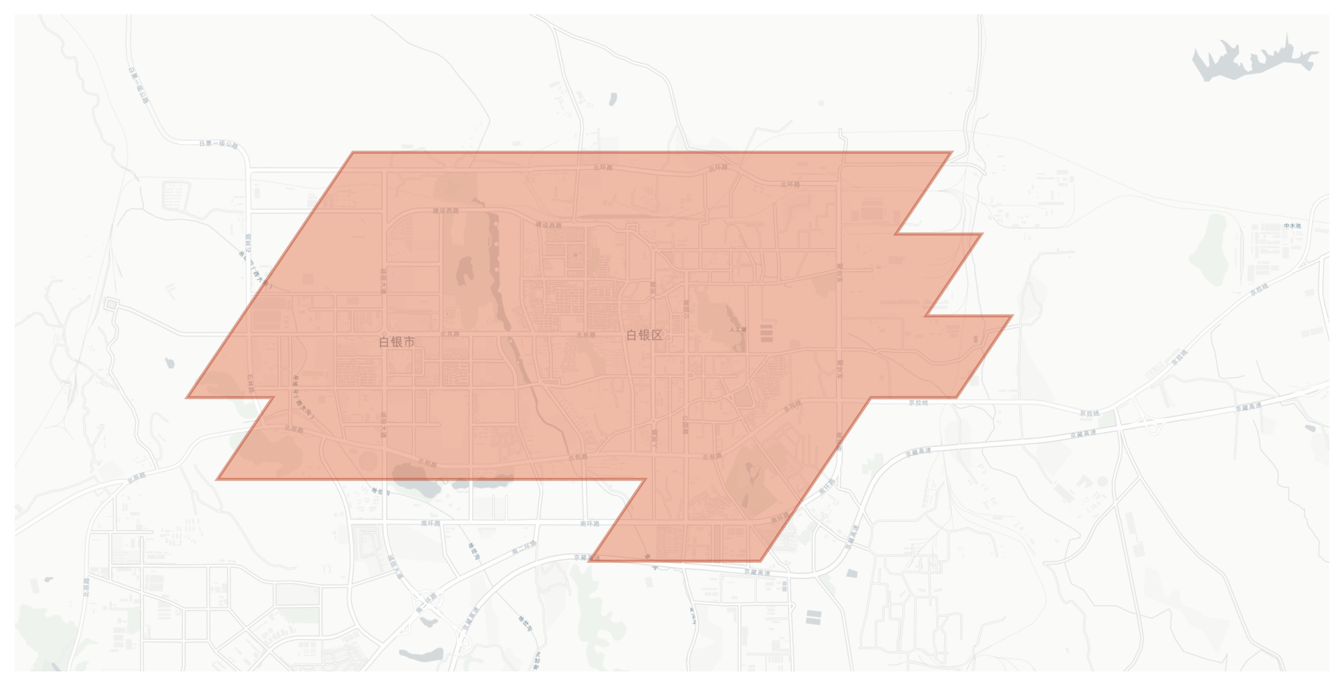Baiyin geographic map