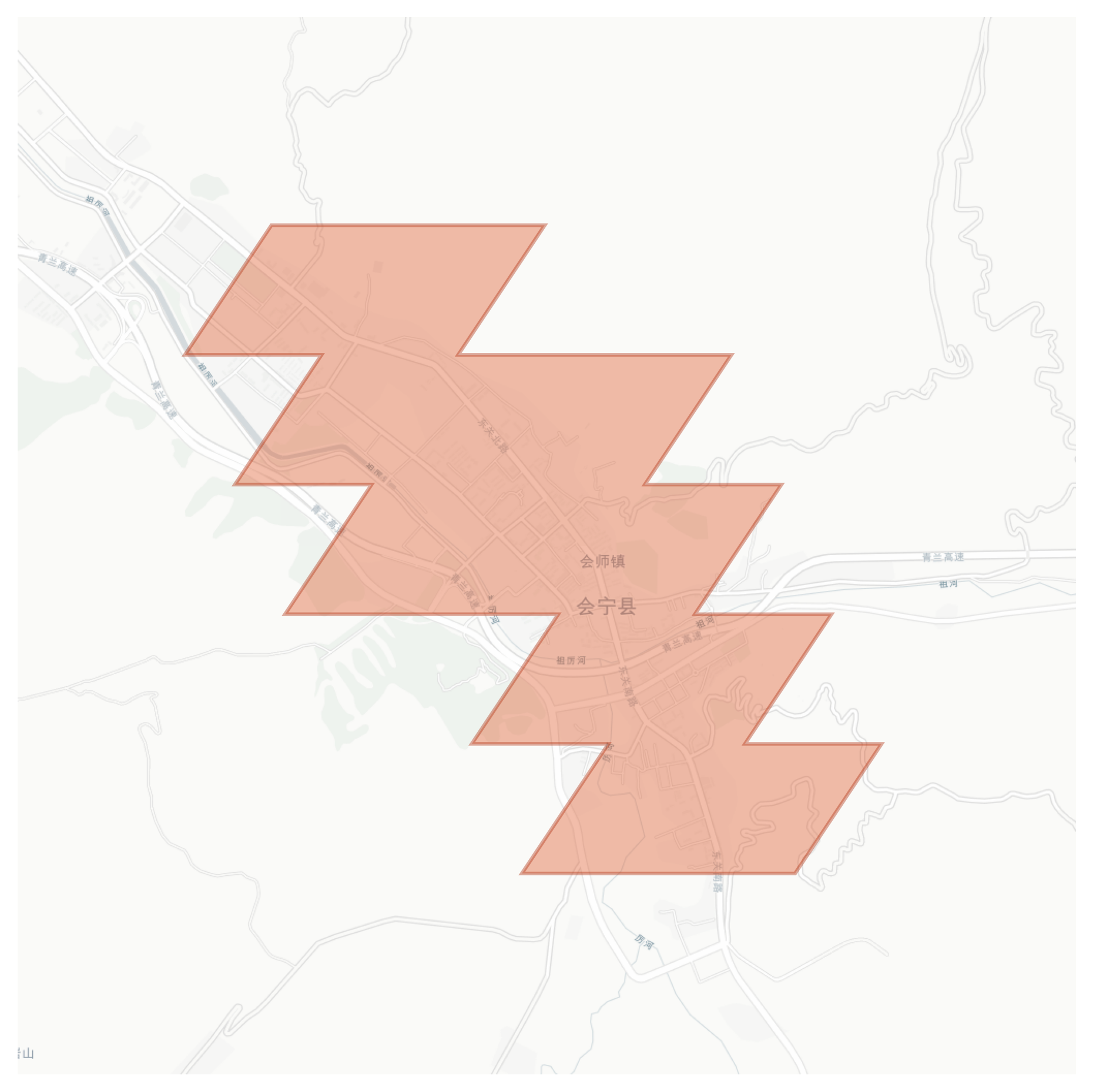 Huining geographic map