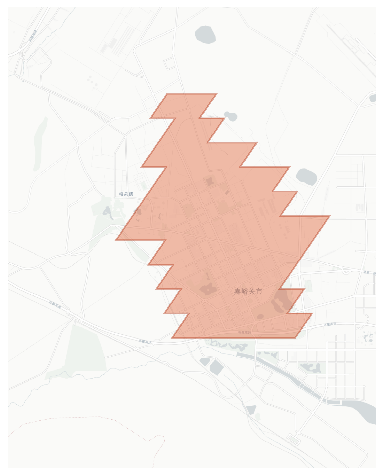 Jiayuguan geographic map