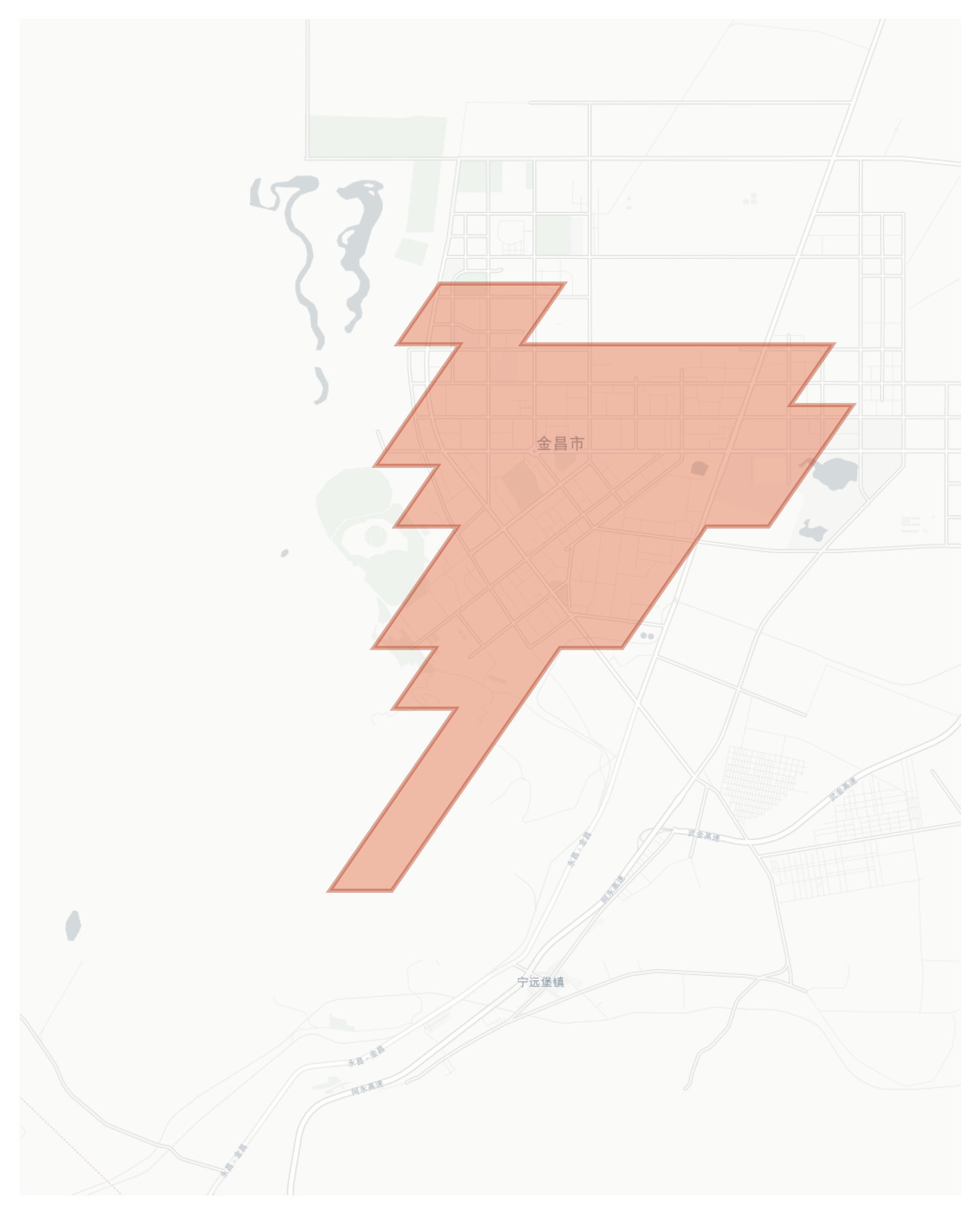 Jinchang geographic map