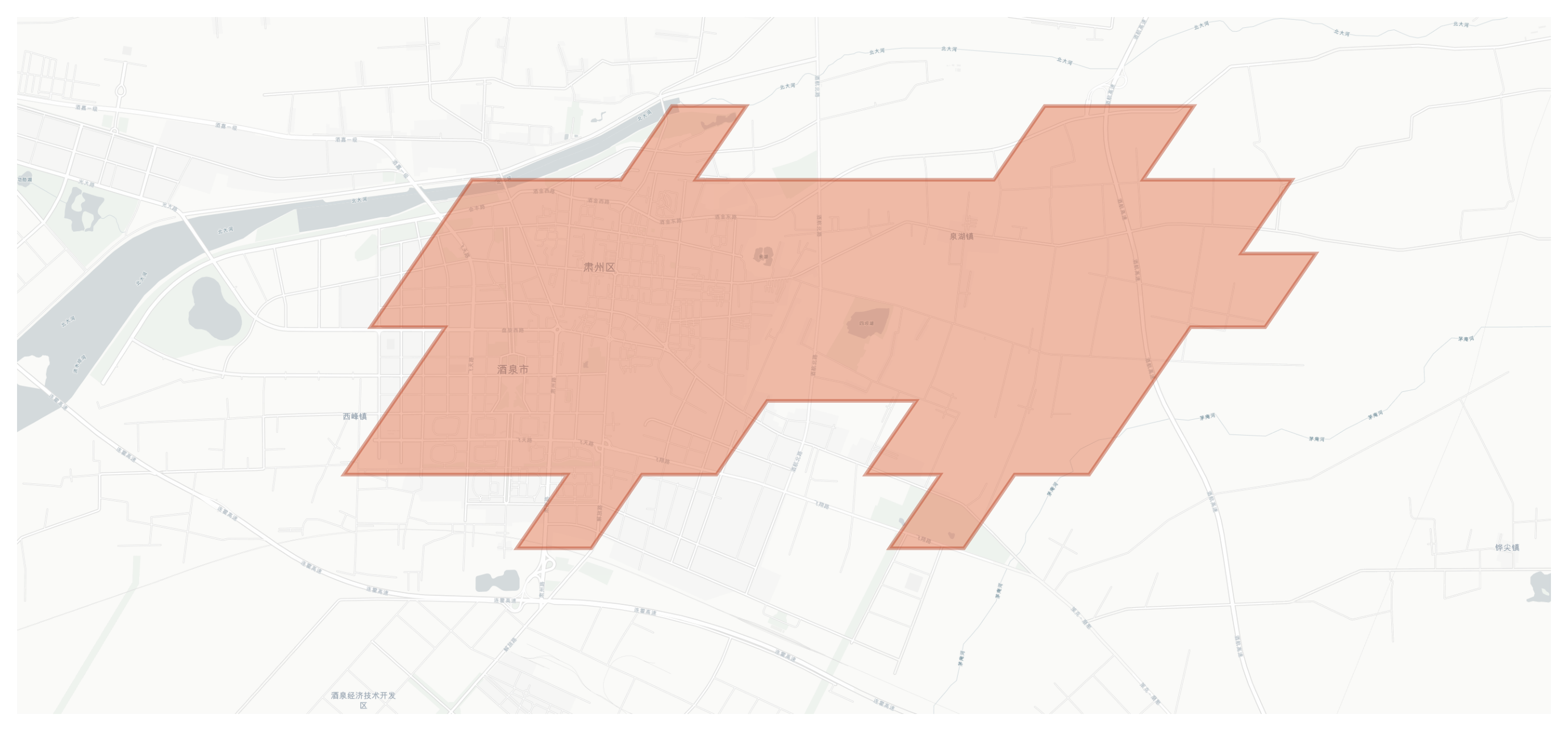 Jiuquan geographic map