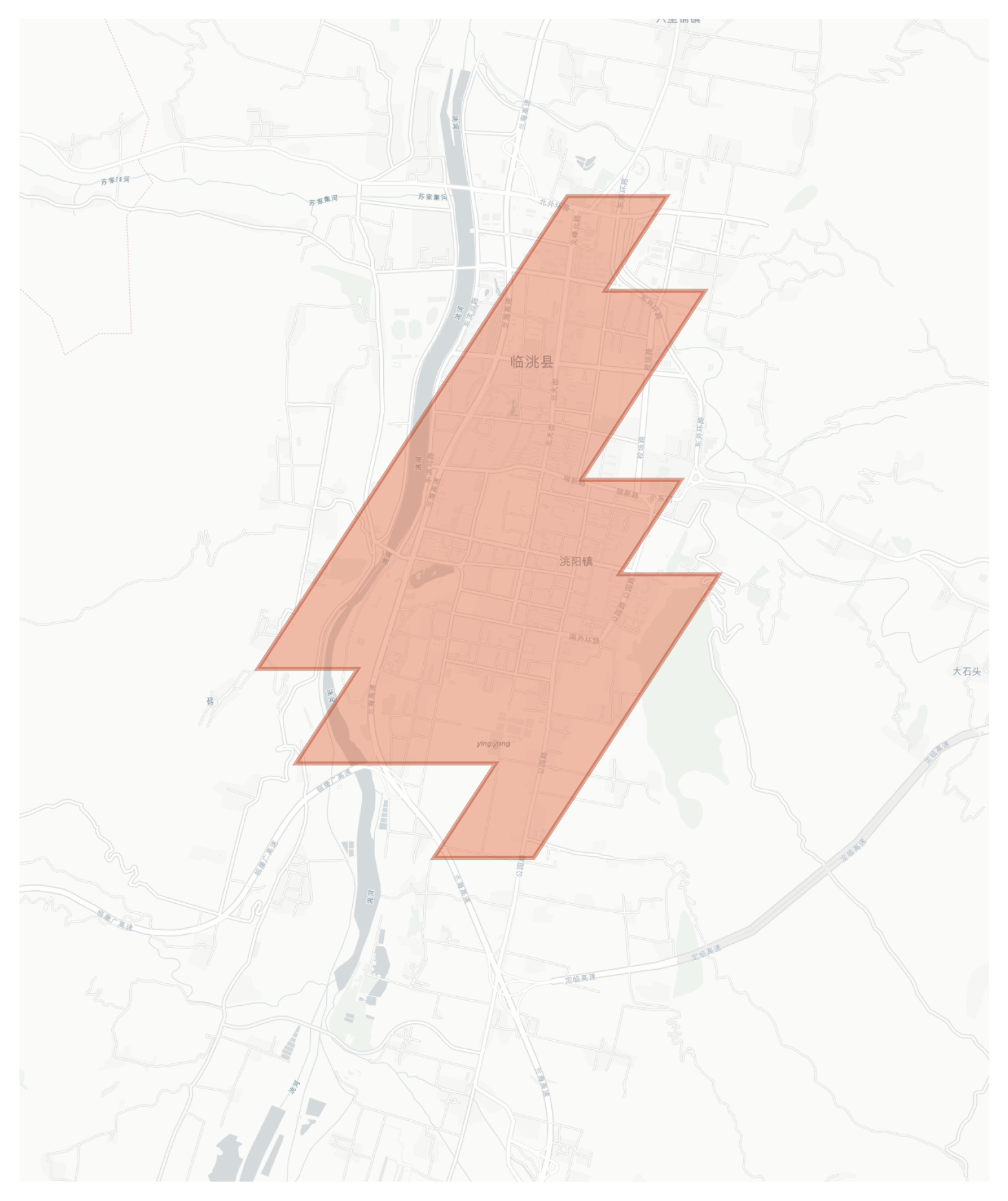 Lintao geographic map