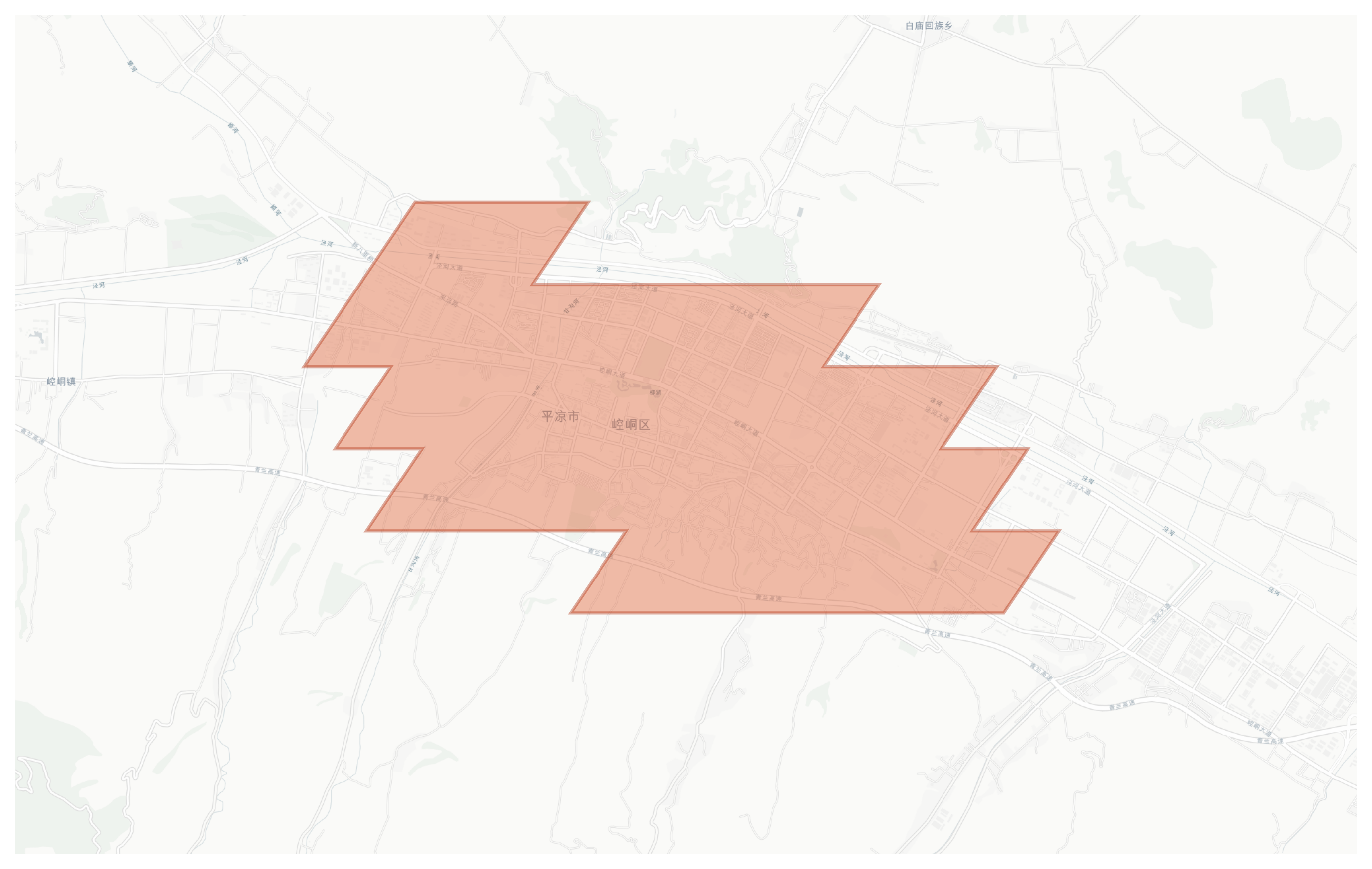 Pingliang geographic map