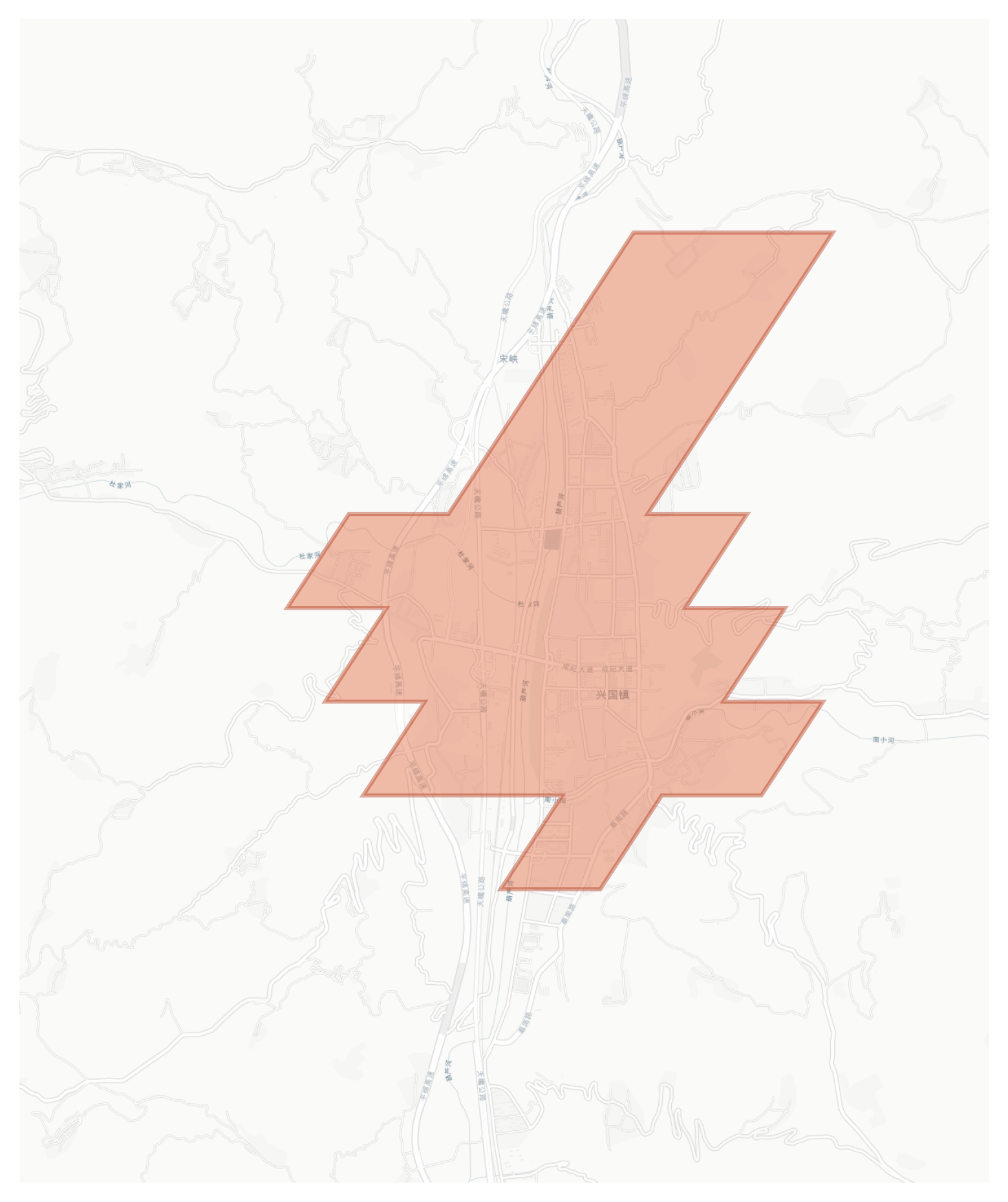 Qin'an geographic map