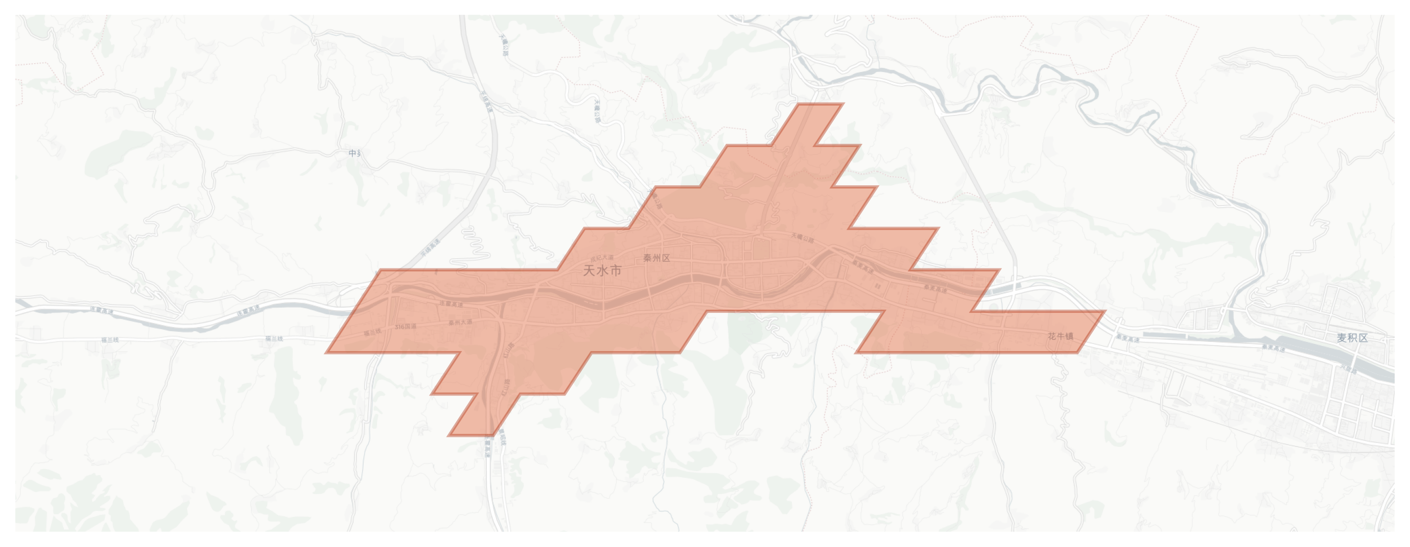 Tianshui geographic map