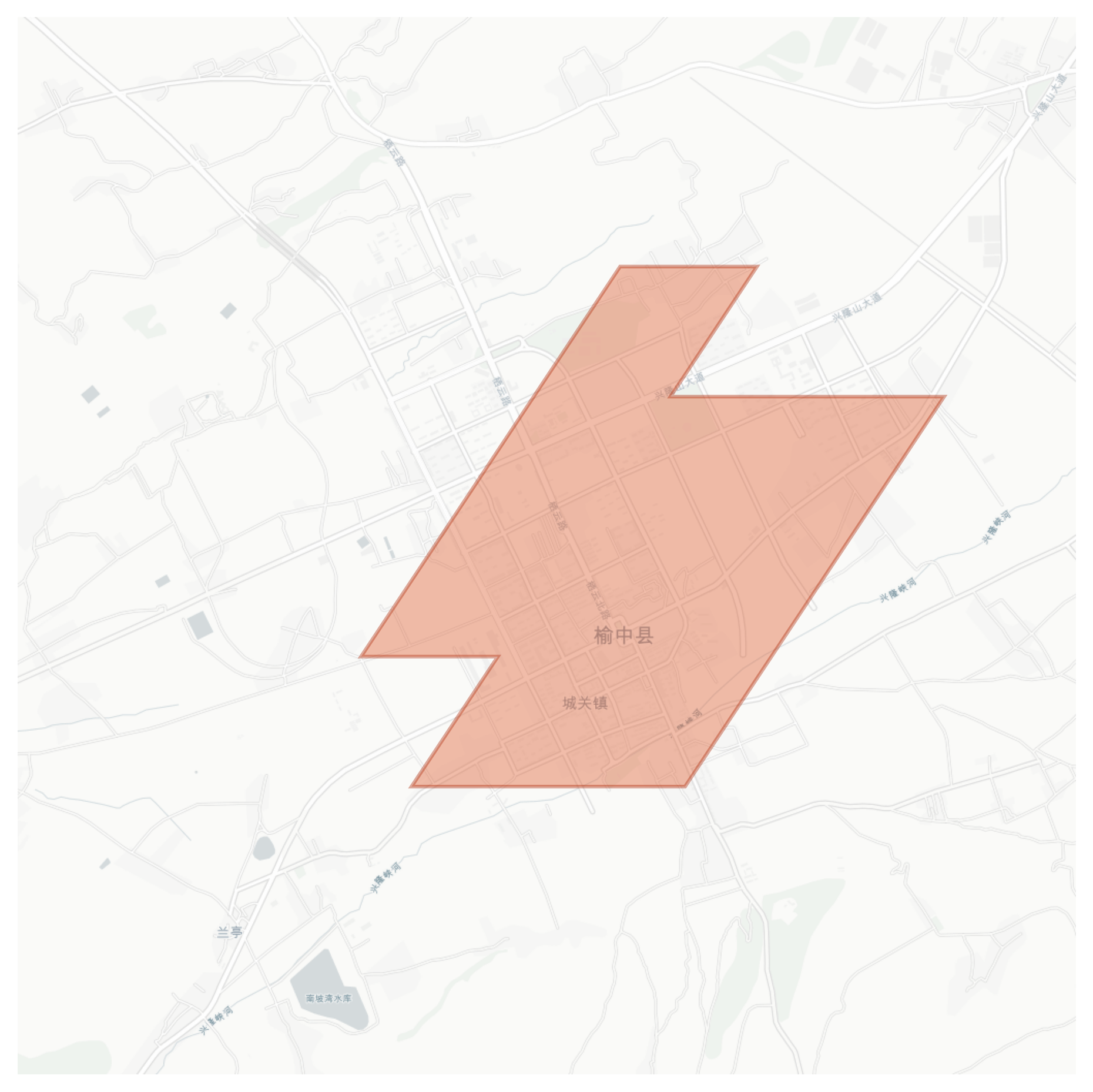 Yuzhong geographic map