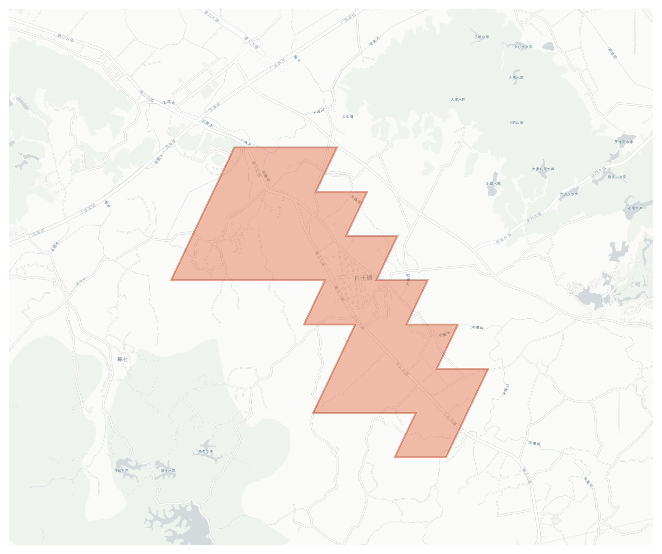 Baitu geographic map
