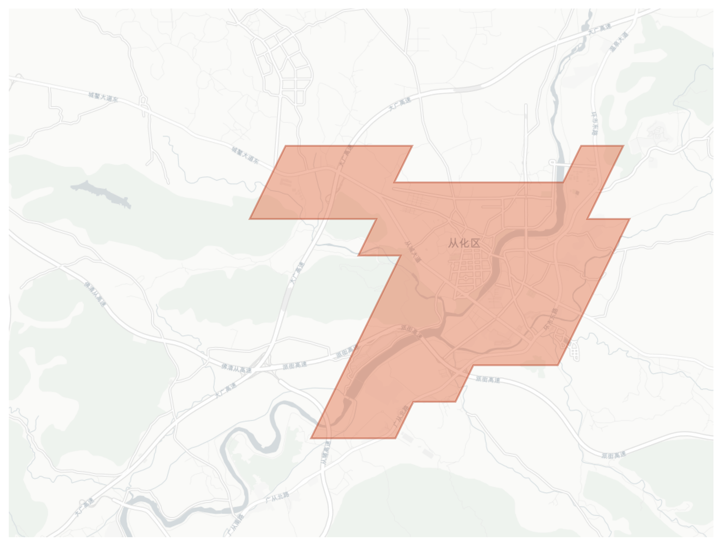 Conghua geographic map