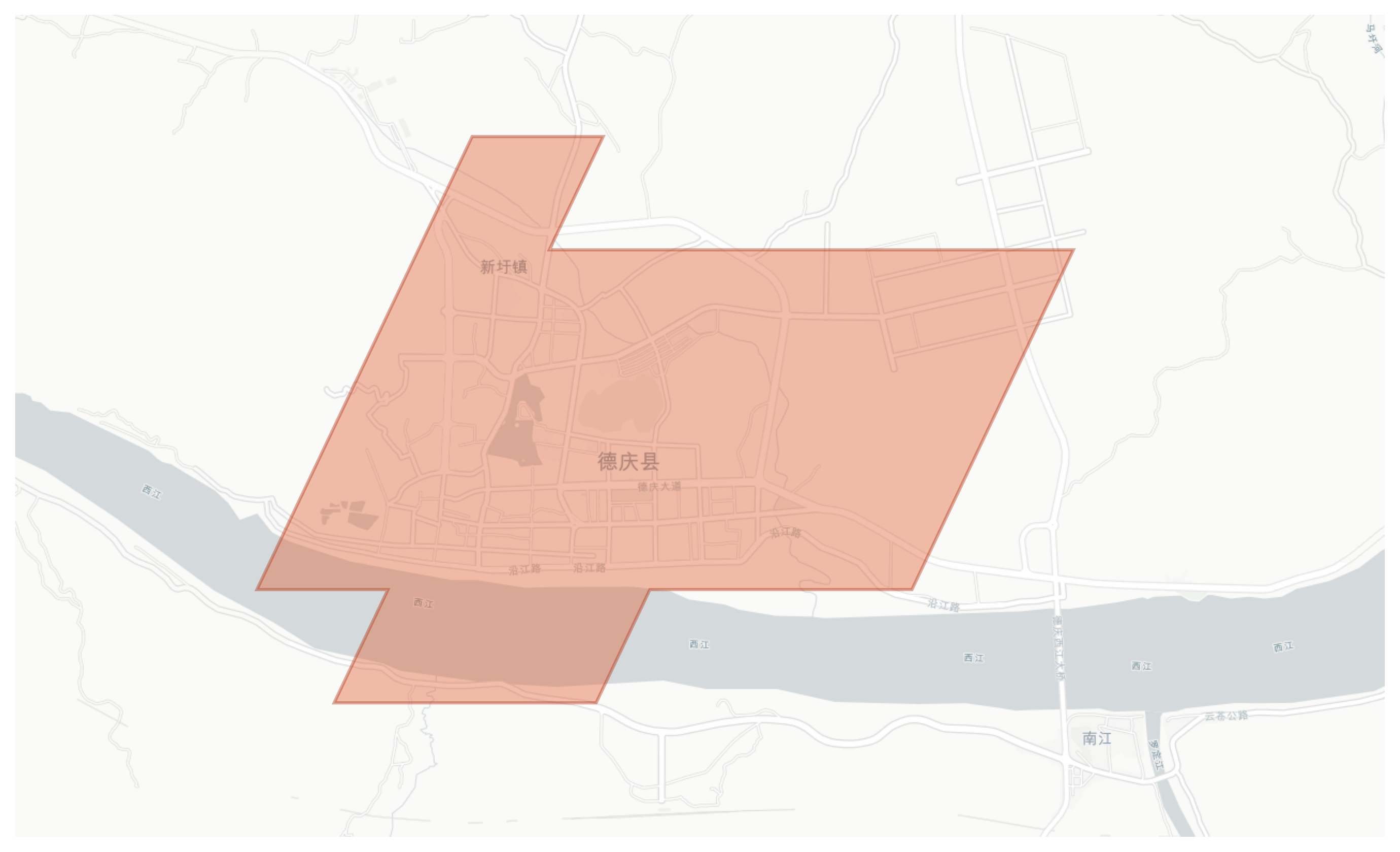 Deqing geographic map