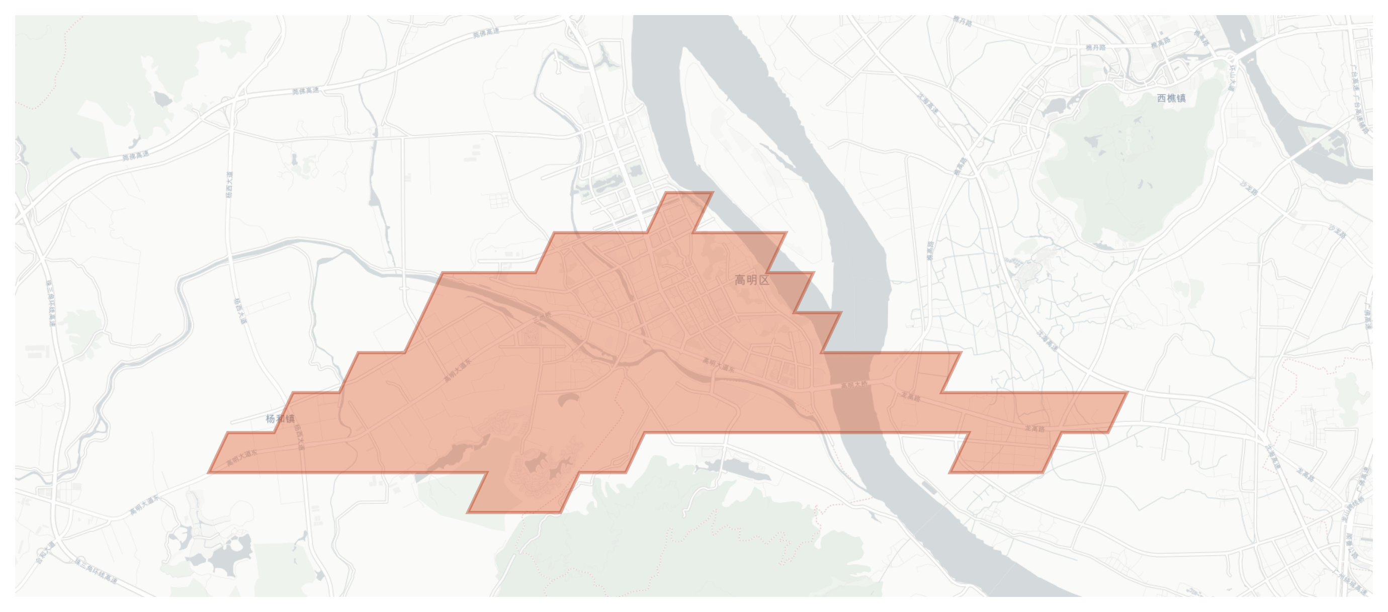 Gaoming geographic map