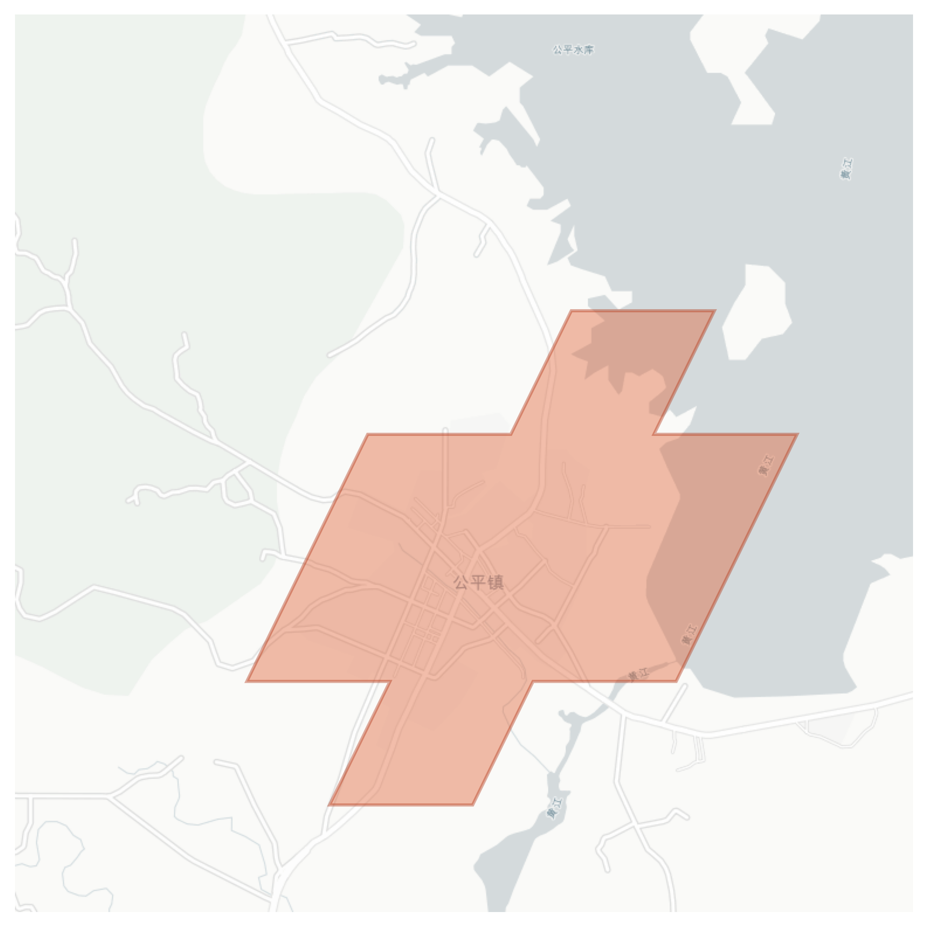 Gongping geographic map