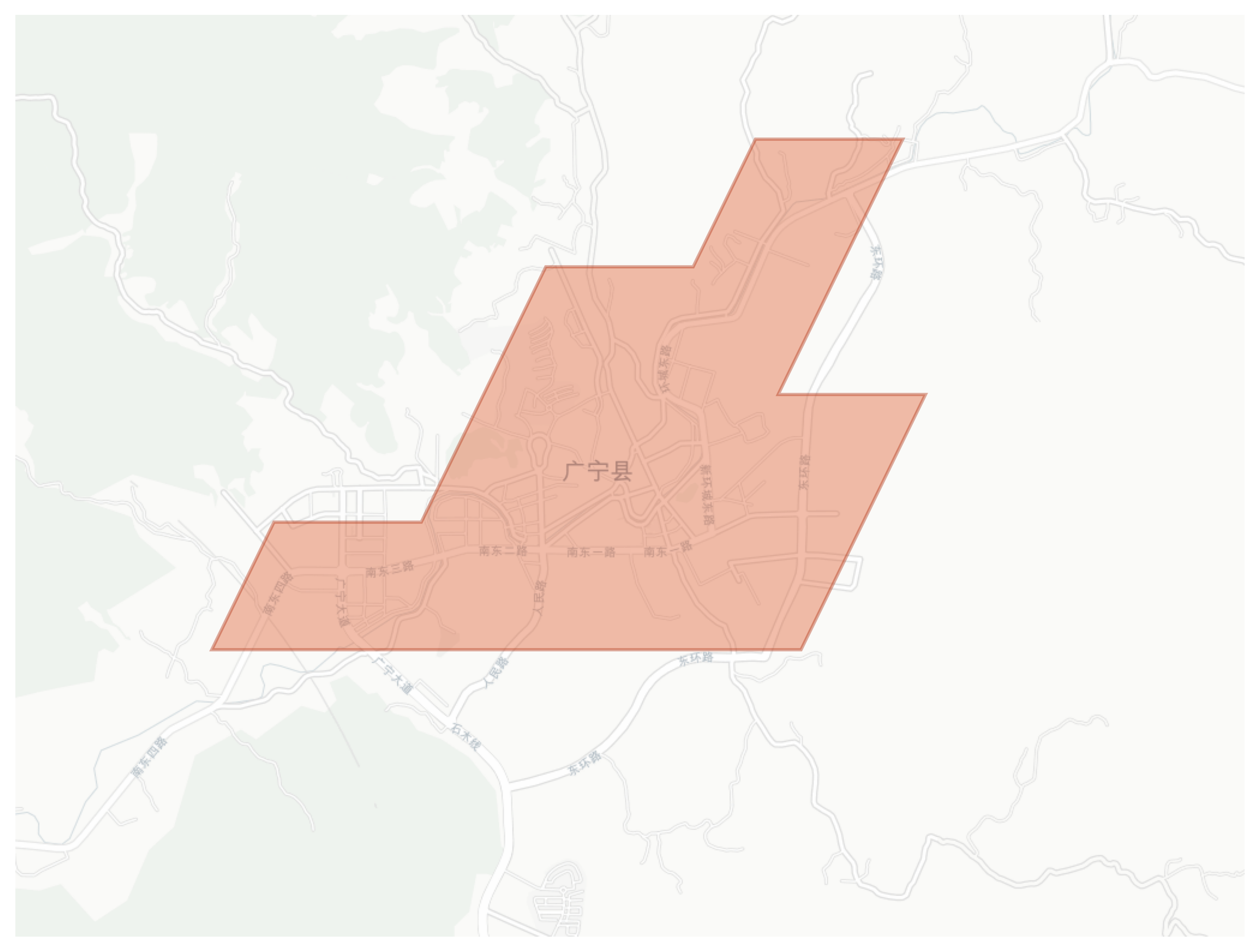 Guangning geographic map