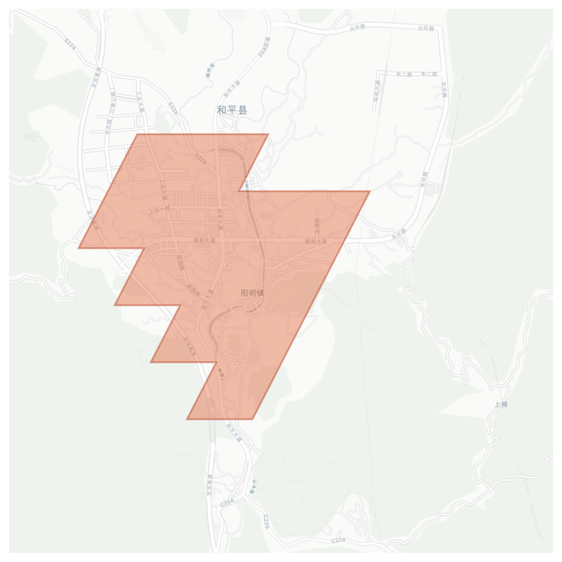 Heping geographic map