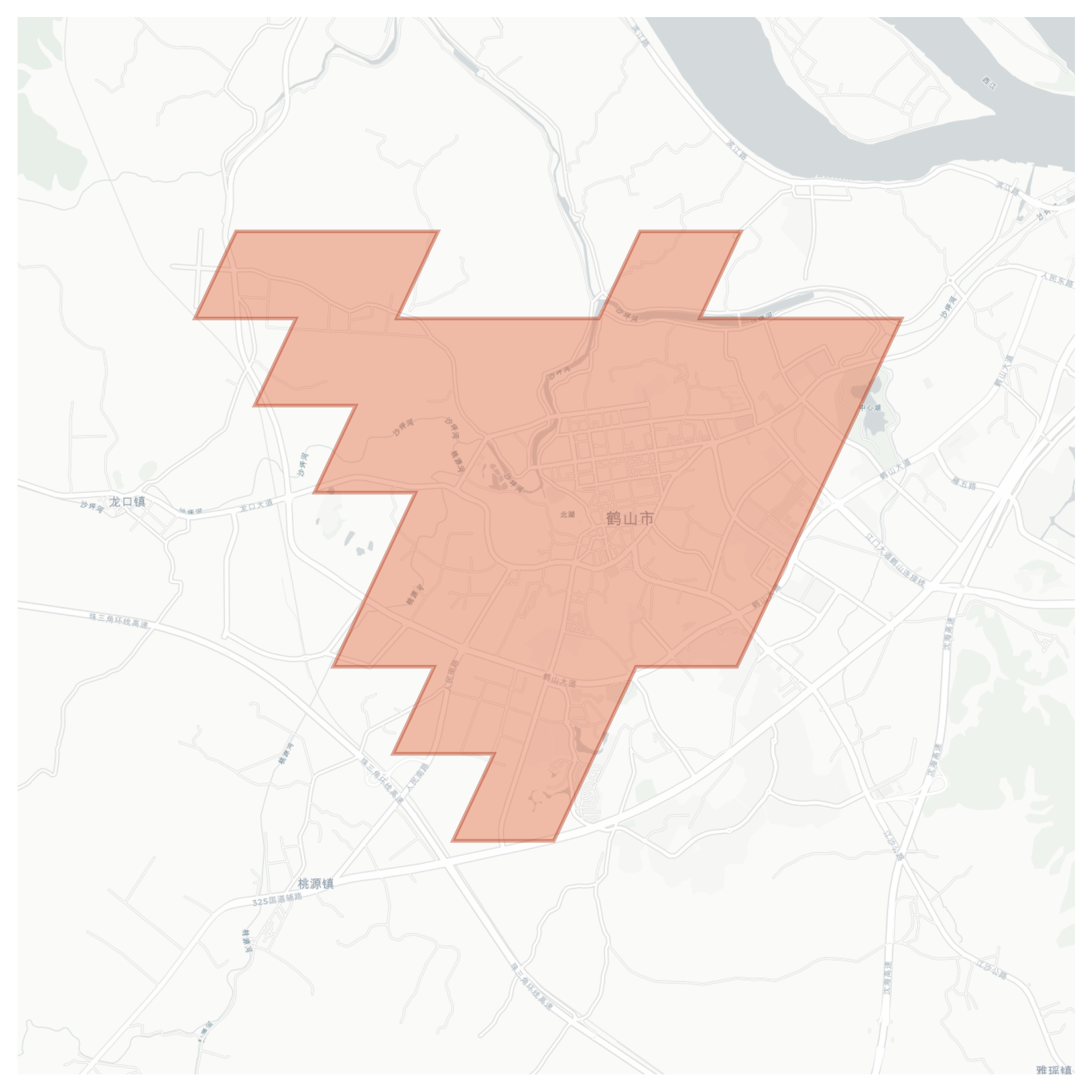Heshan geographic map