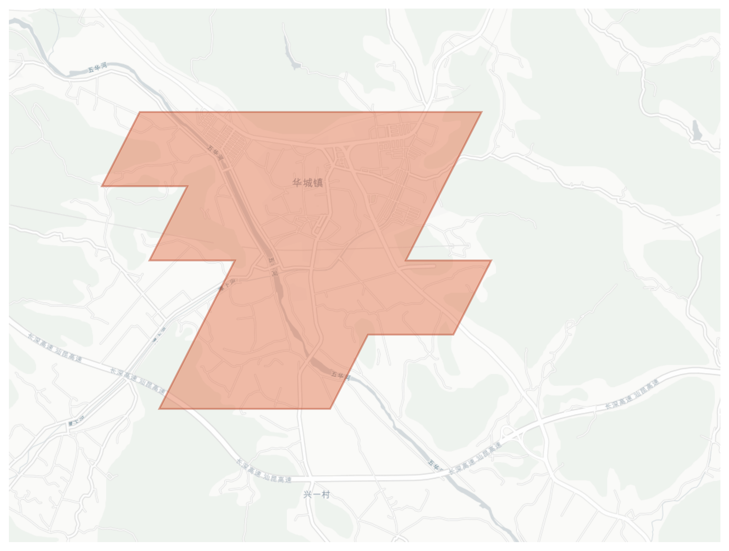 Huacheng geographic map