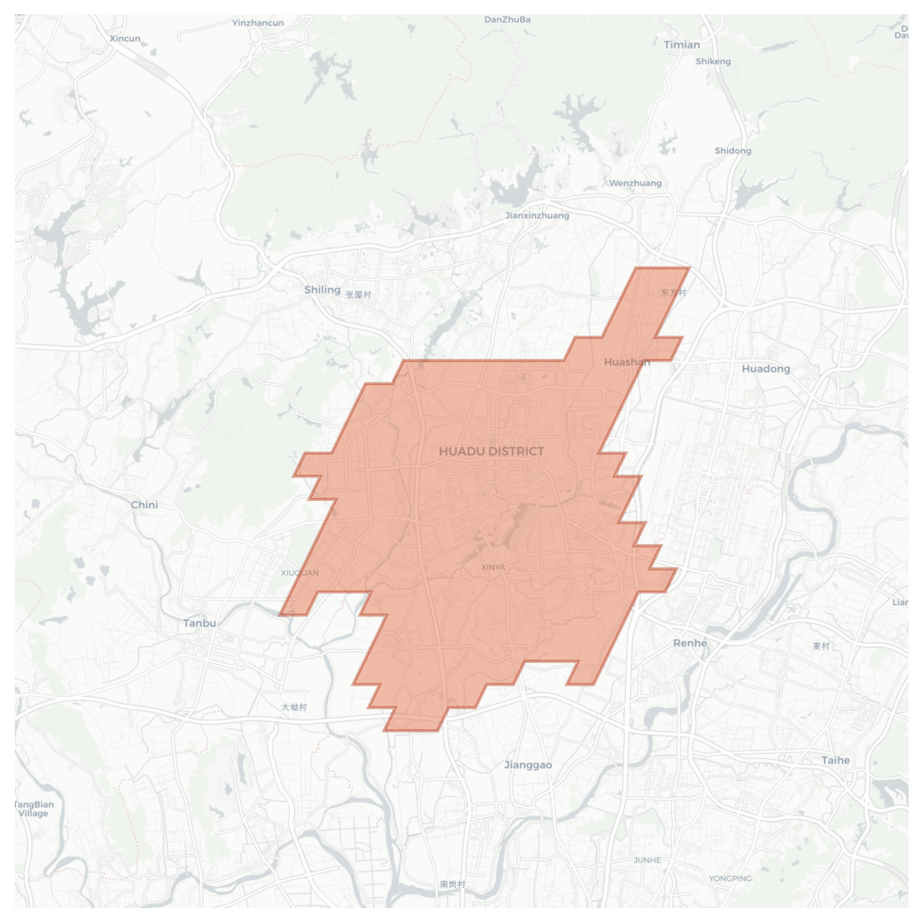 Huadu geographic map