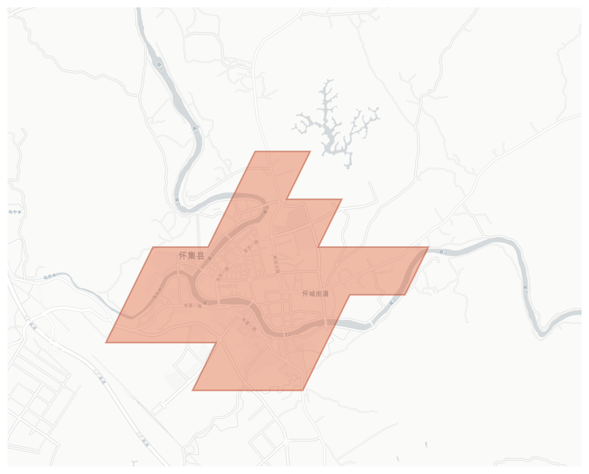 Huaiji geographic map