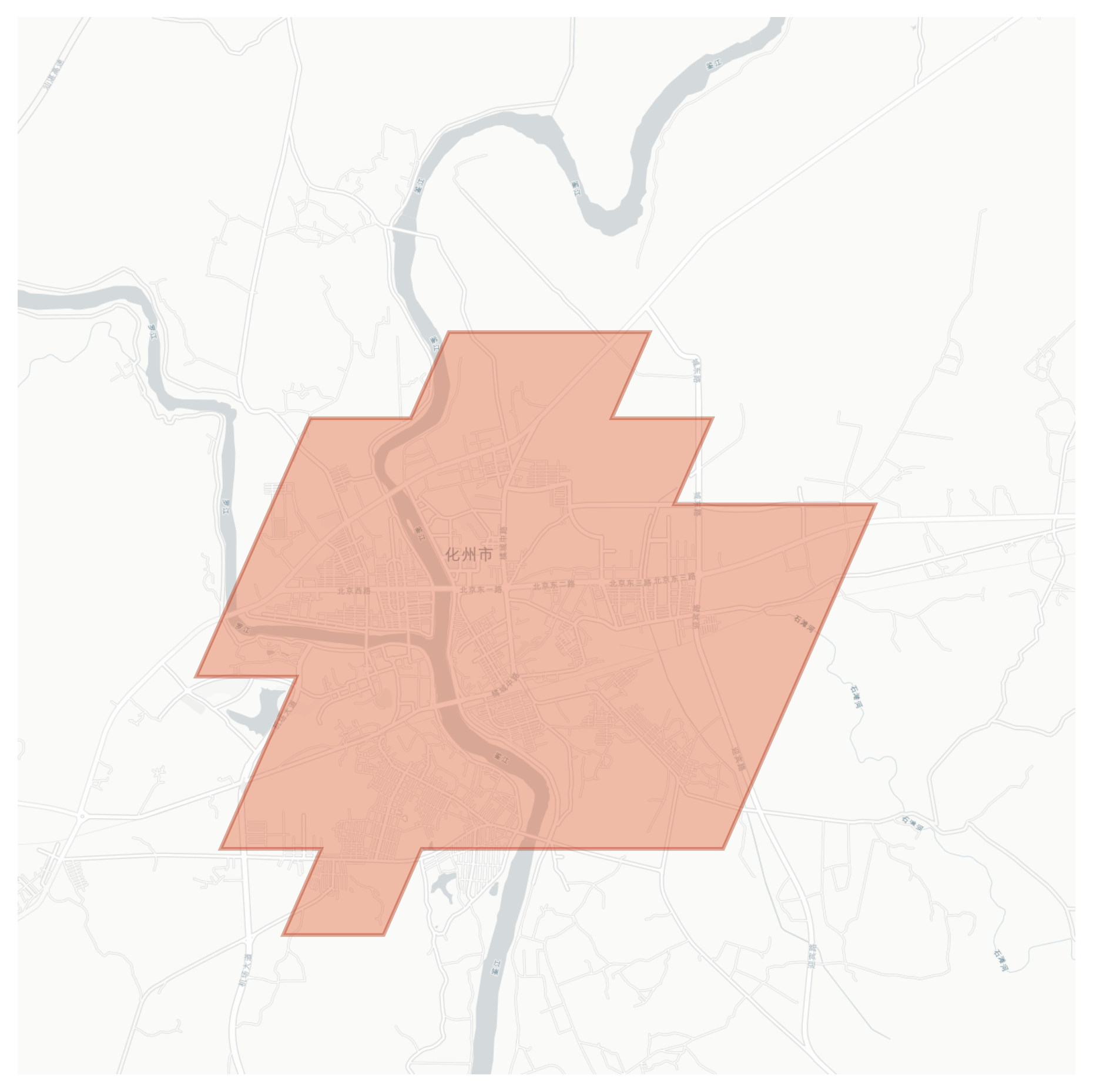 Huazhou geographic map