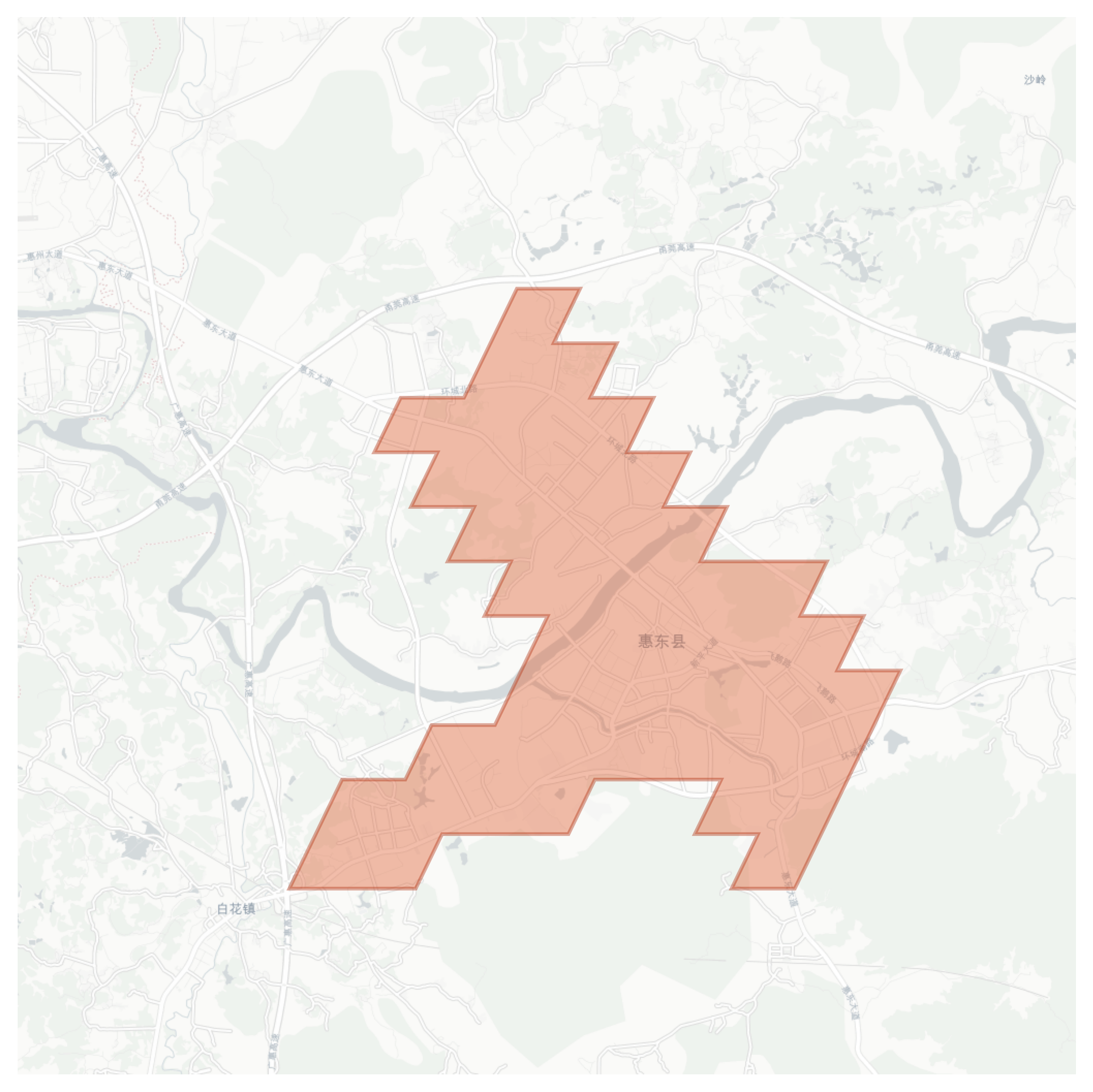 Huidong geographic map