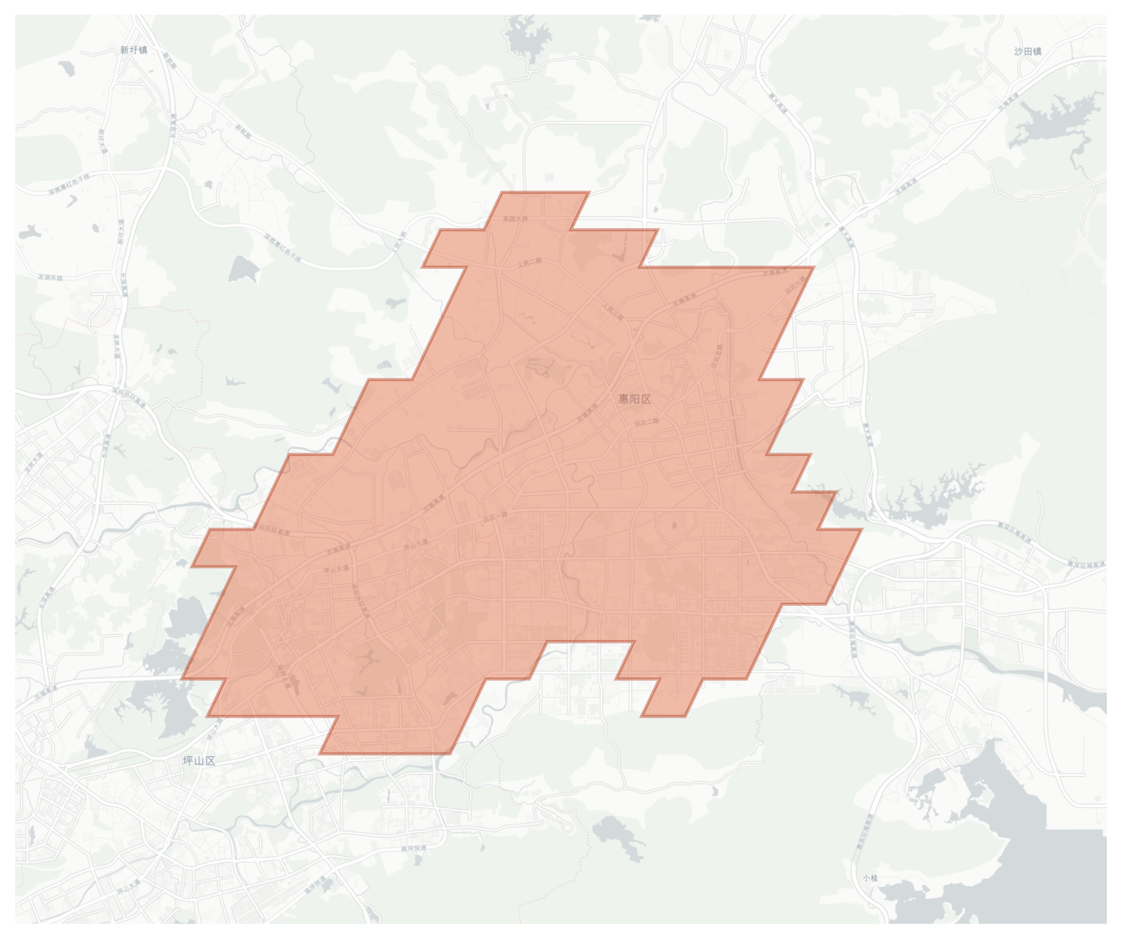 Huiyang geographic map