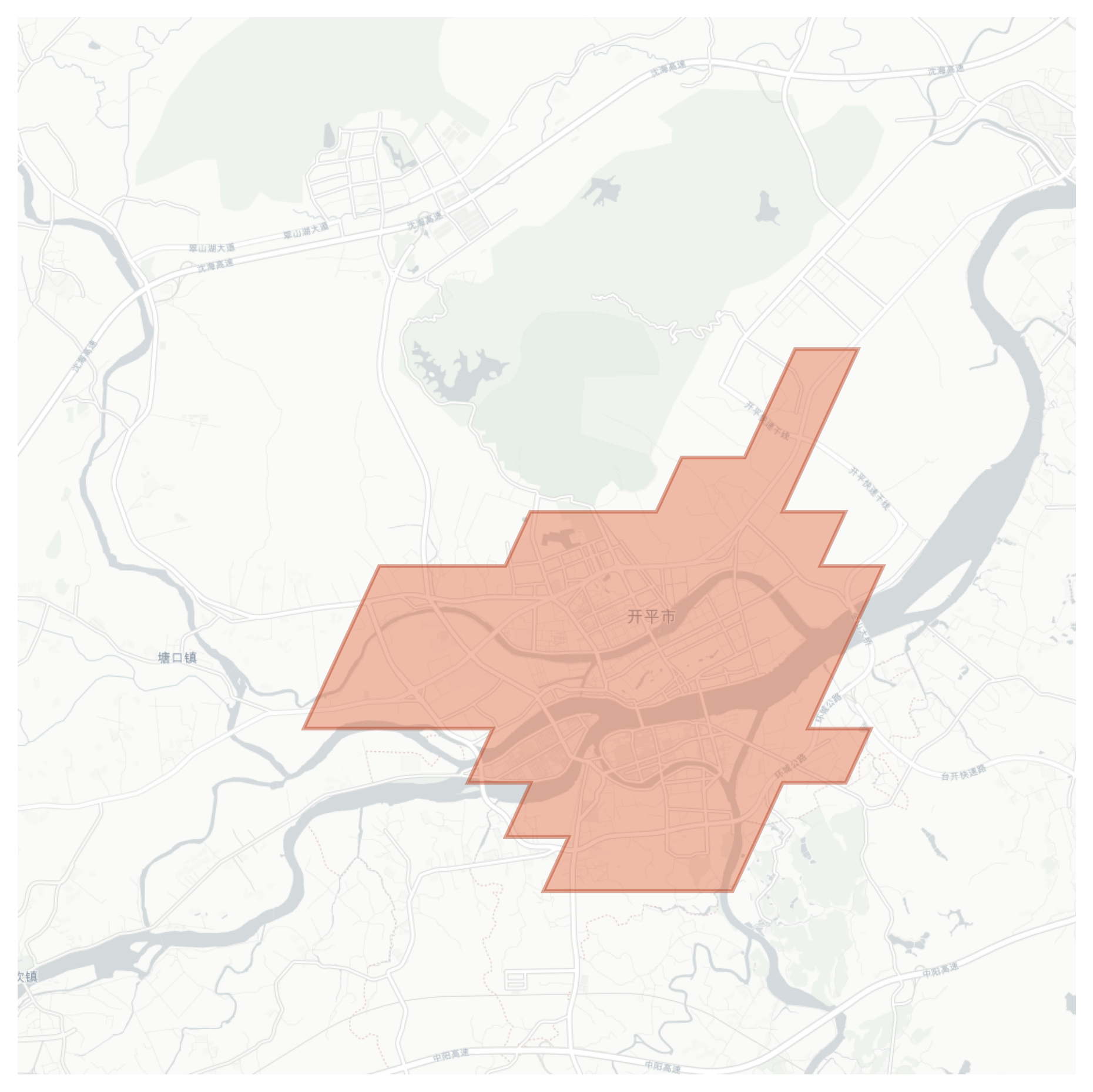 Kaiping geographic map