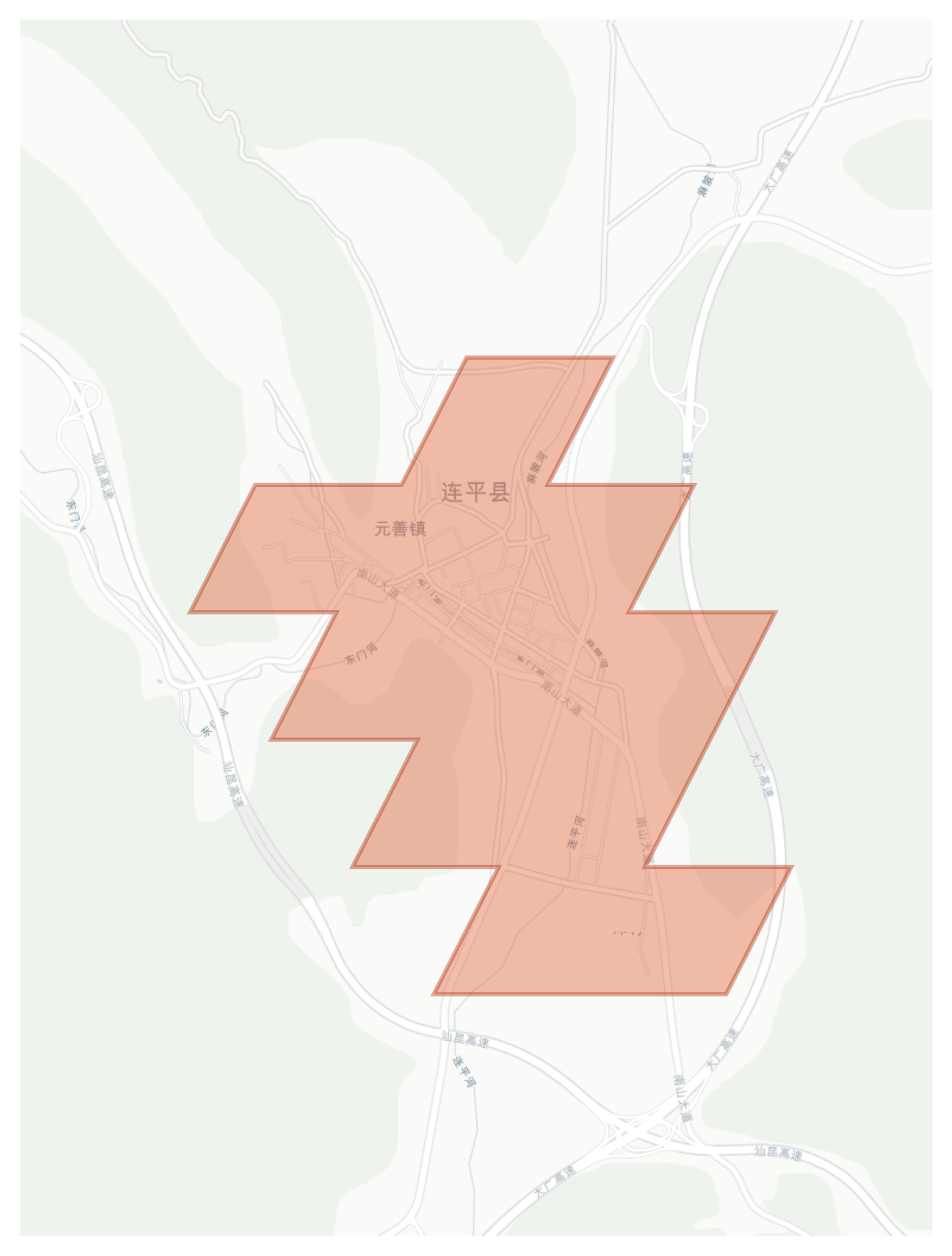 Lianping geographic map