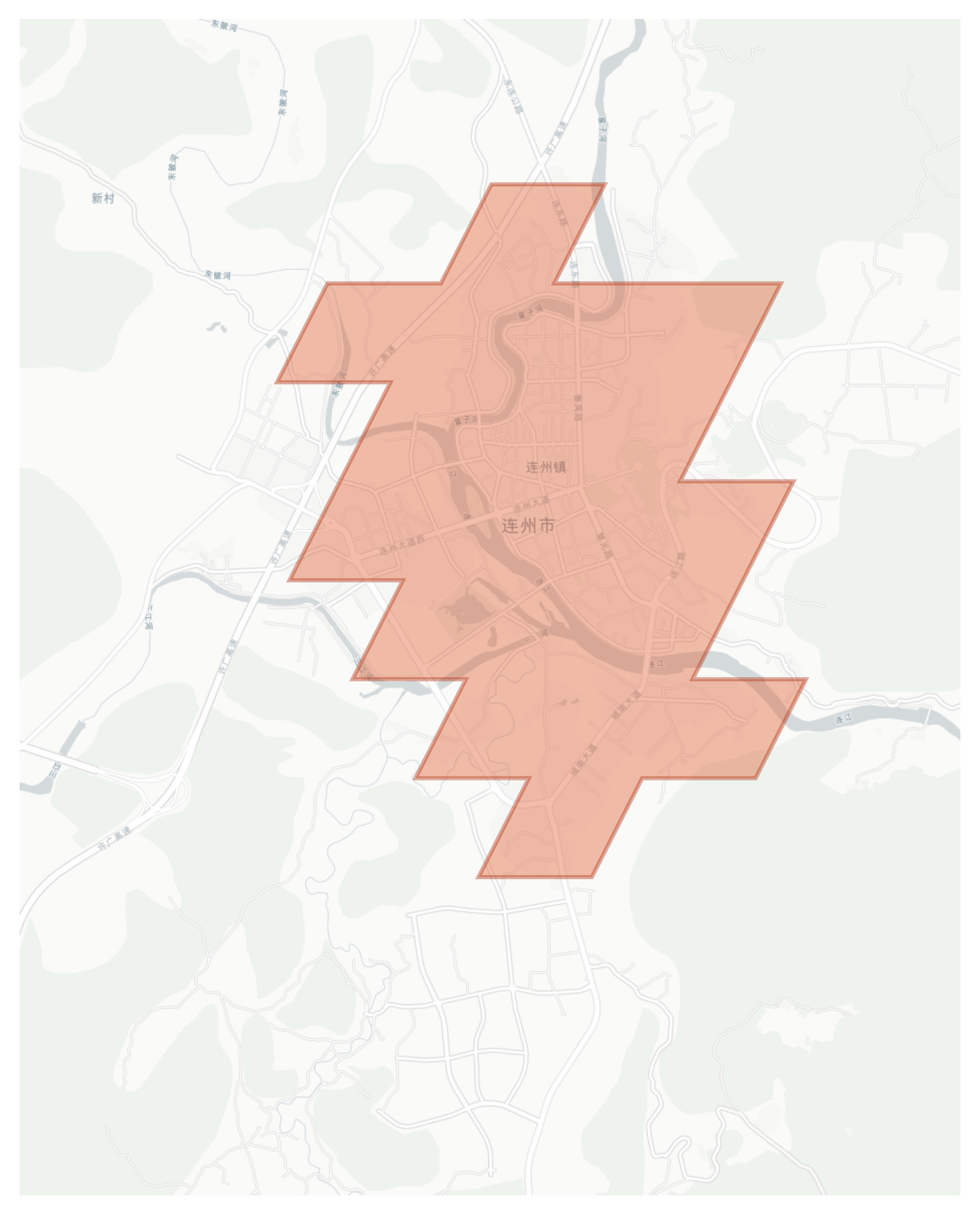 Lianzhou geographic map