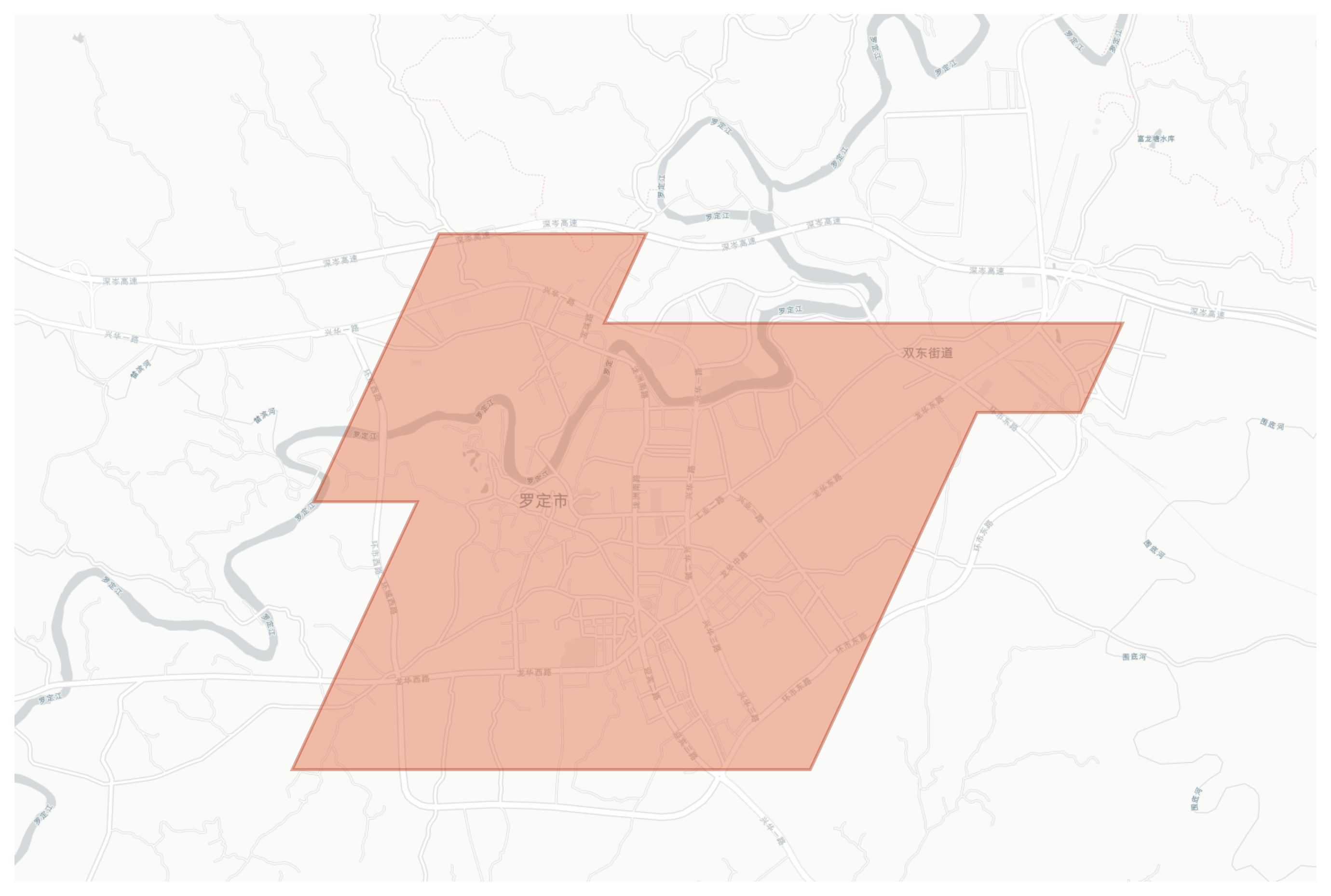 Luoding geographic map