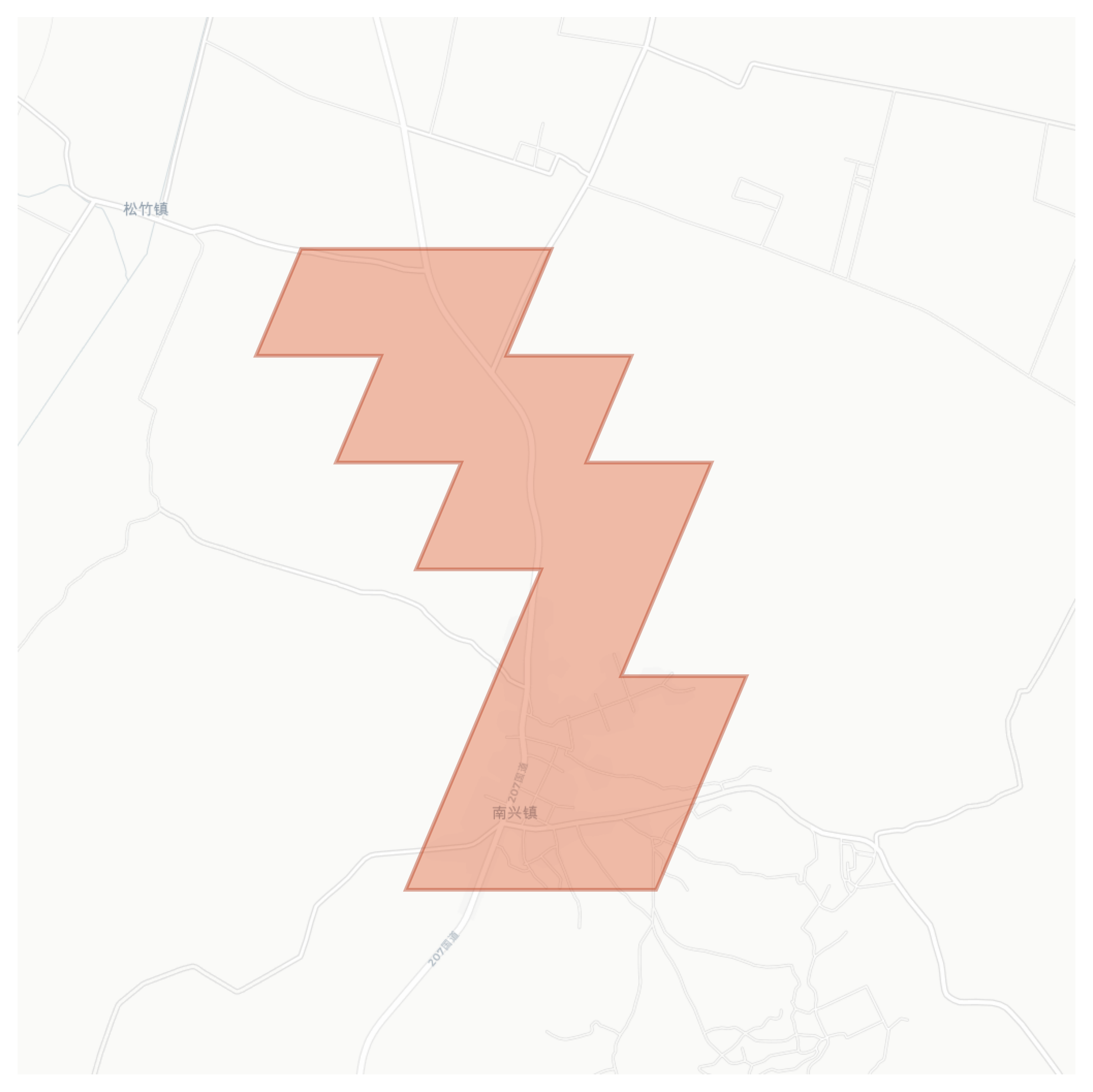 Nanxing geographic map