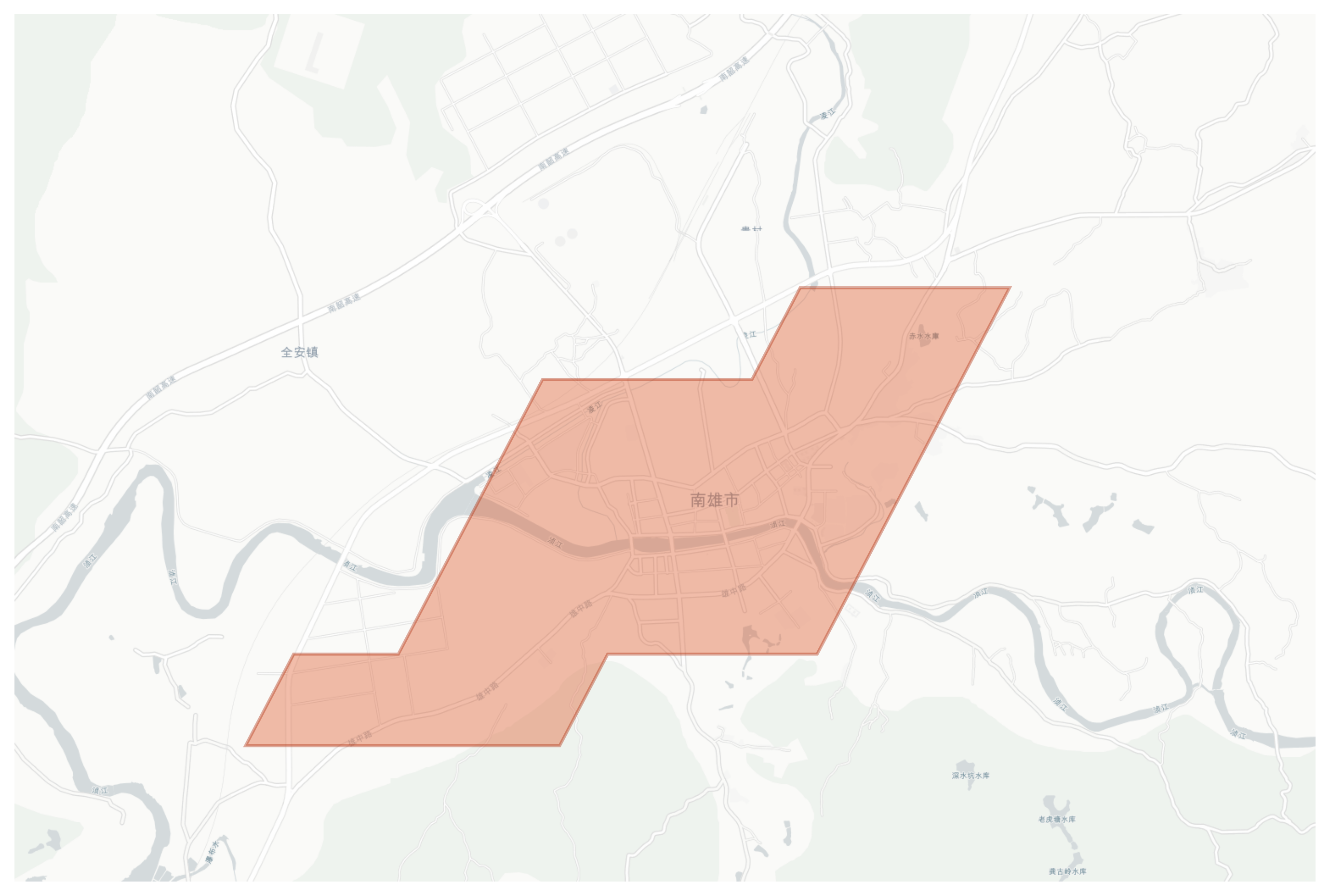 Nanxiong geographic map