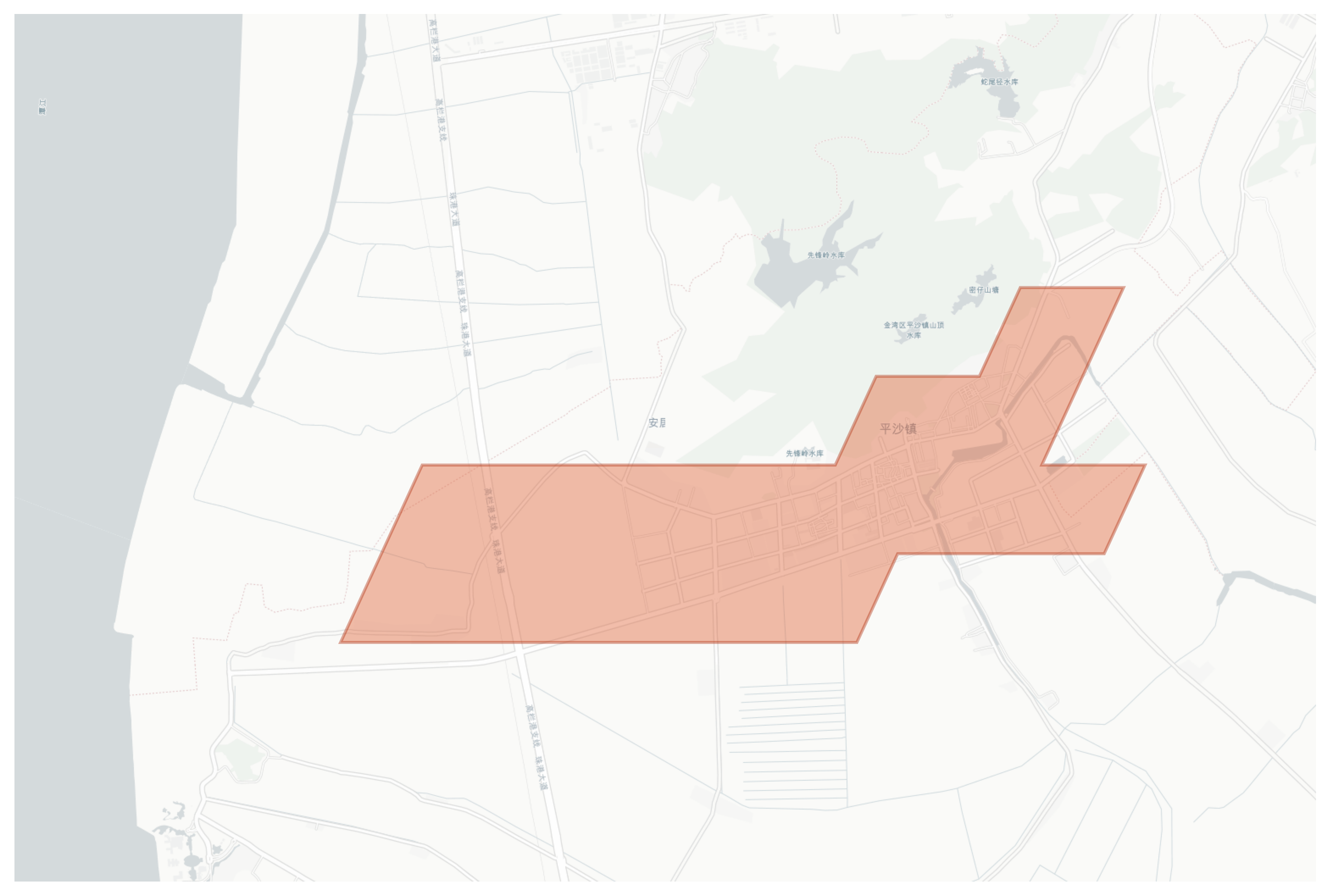 Pingsha geographic map