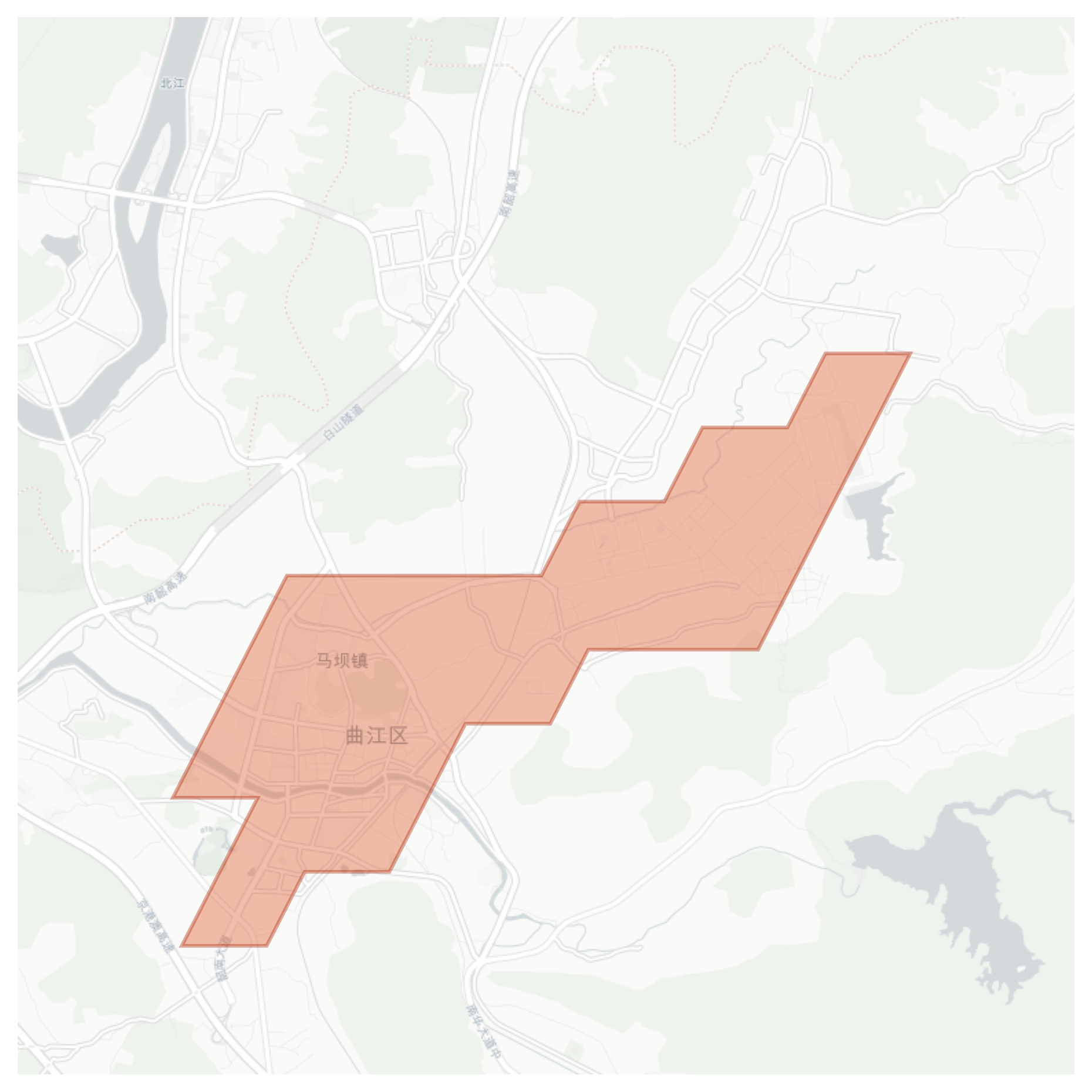 Qujiang geographic map