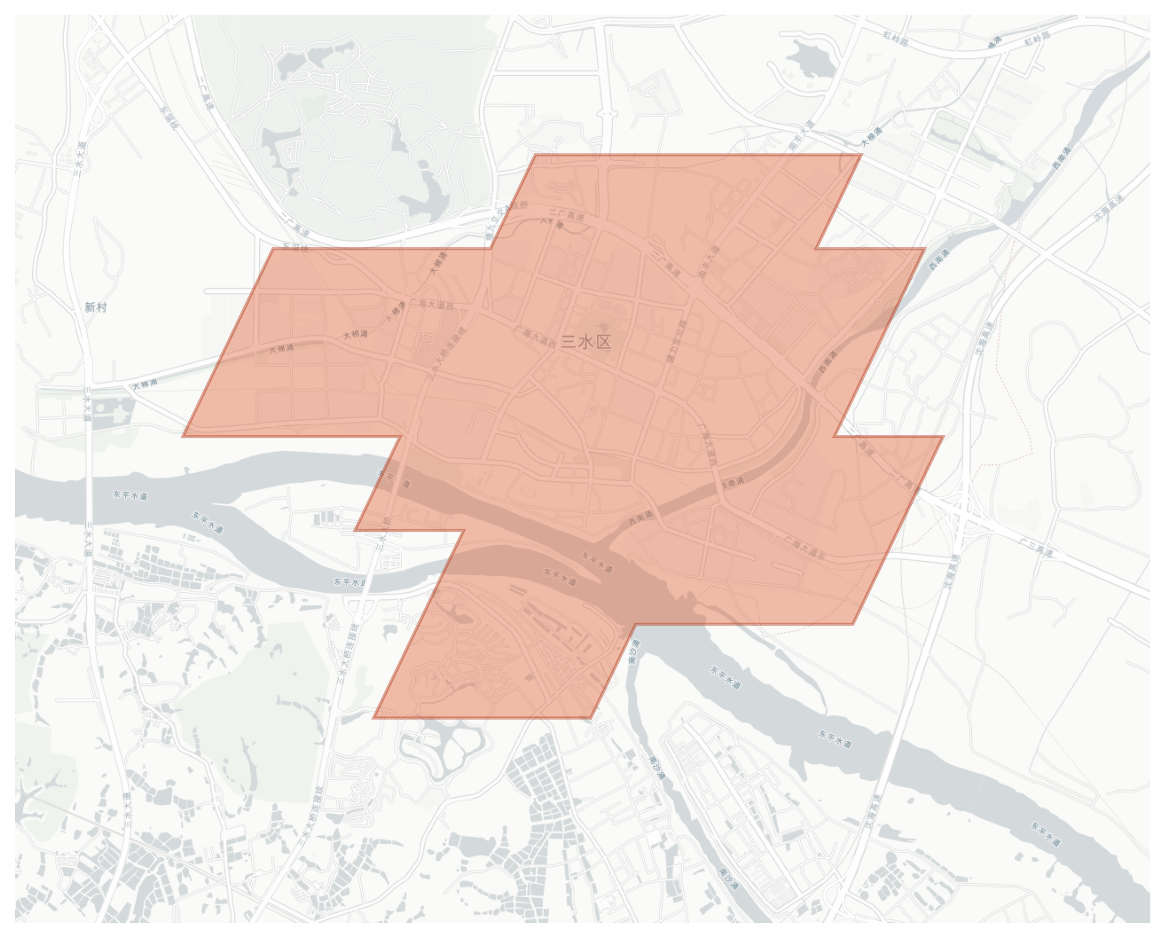 Sanshui geographic map