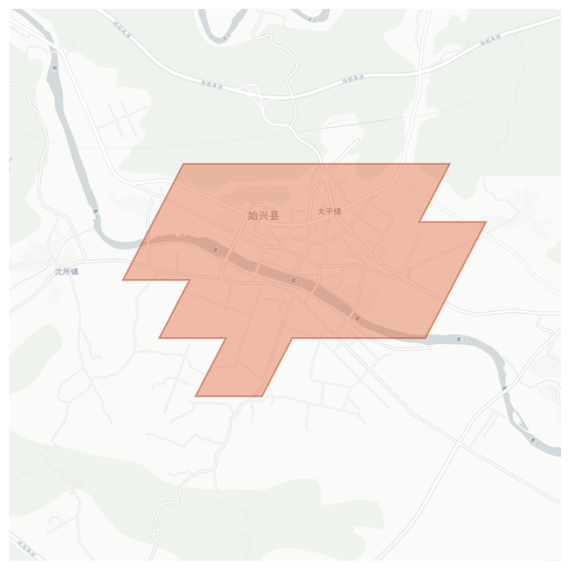 Shixing geographic map